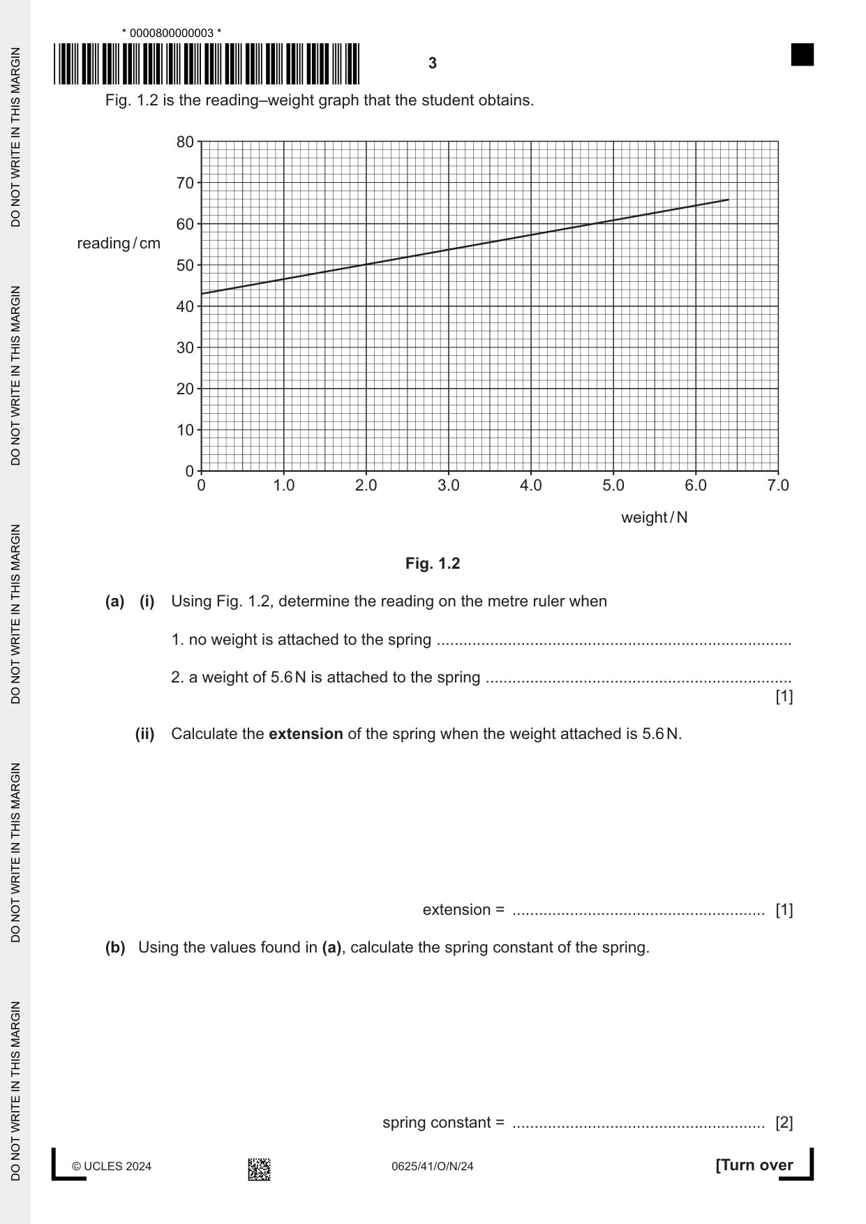 Cambridge IGCSE Physics 0625 2024 Oct/Nov Paper 4 · Variant 1 question paper, page 3 of 20