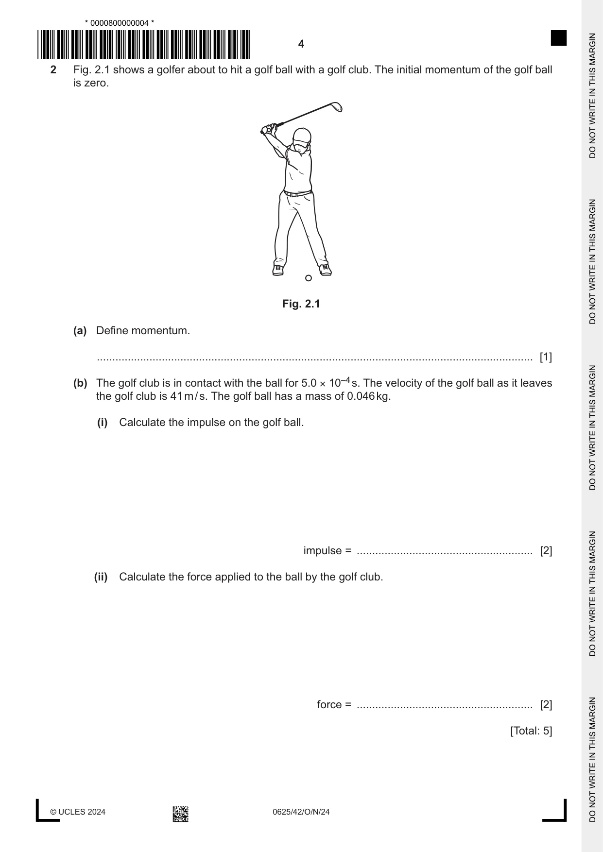 Cambridge IGCSE Physics 0625 2024 Oct/Nov Paper 4 · Variant 2 question paper, page 4 of 16