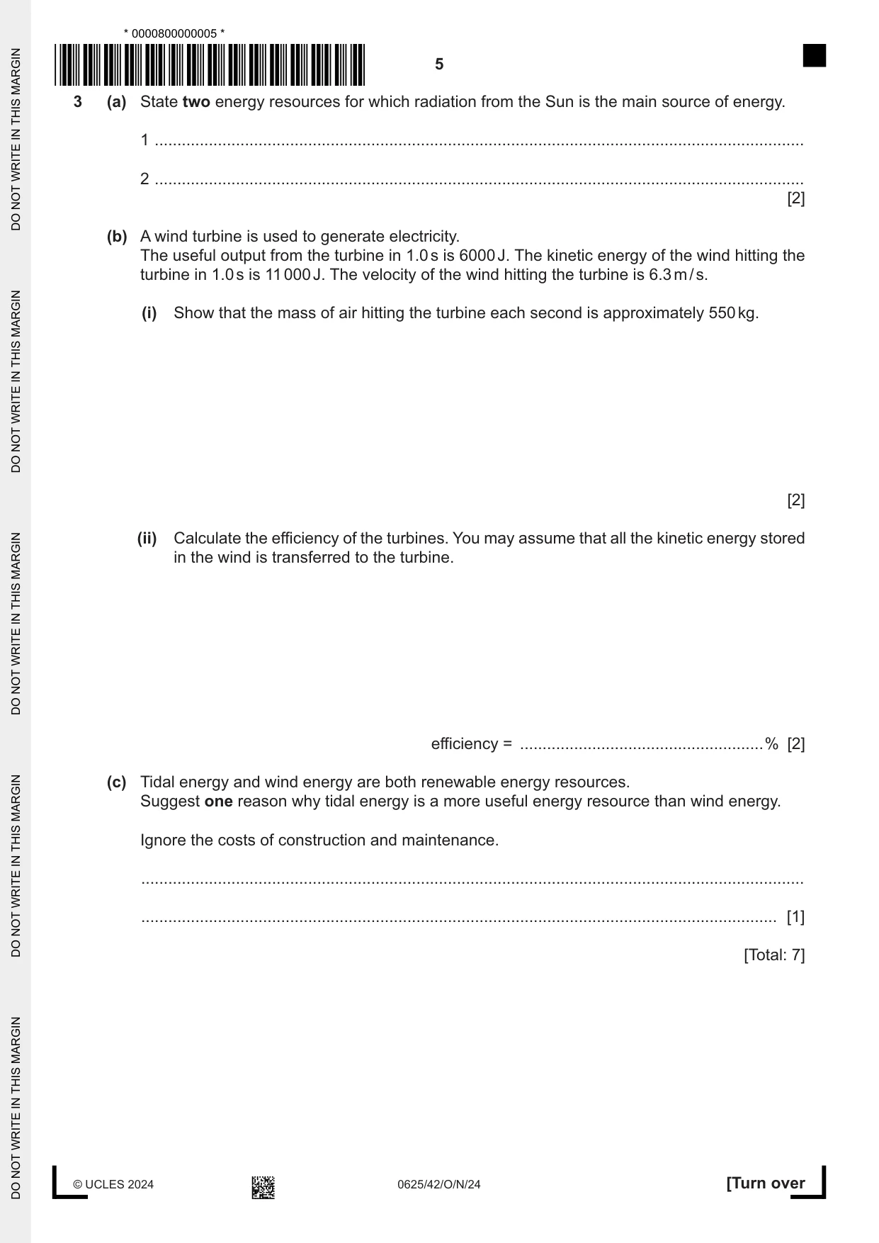 Cambridge IGCSE Physics 0625 2024 Oct/Nov Paper 4 · Variant 2 question paper, page 5 of 16