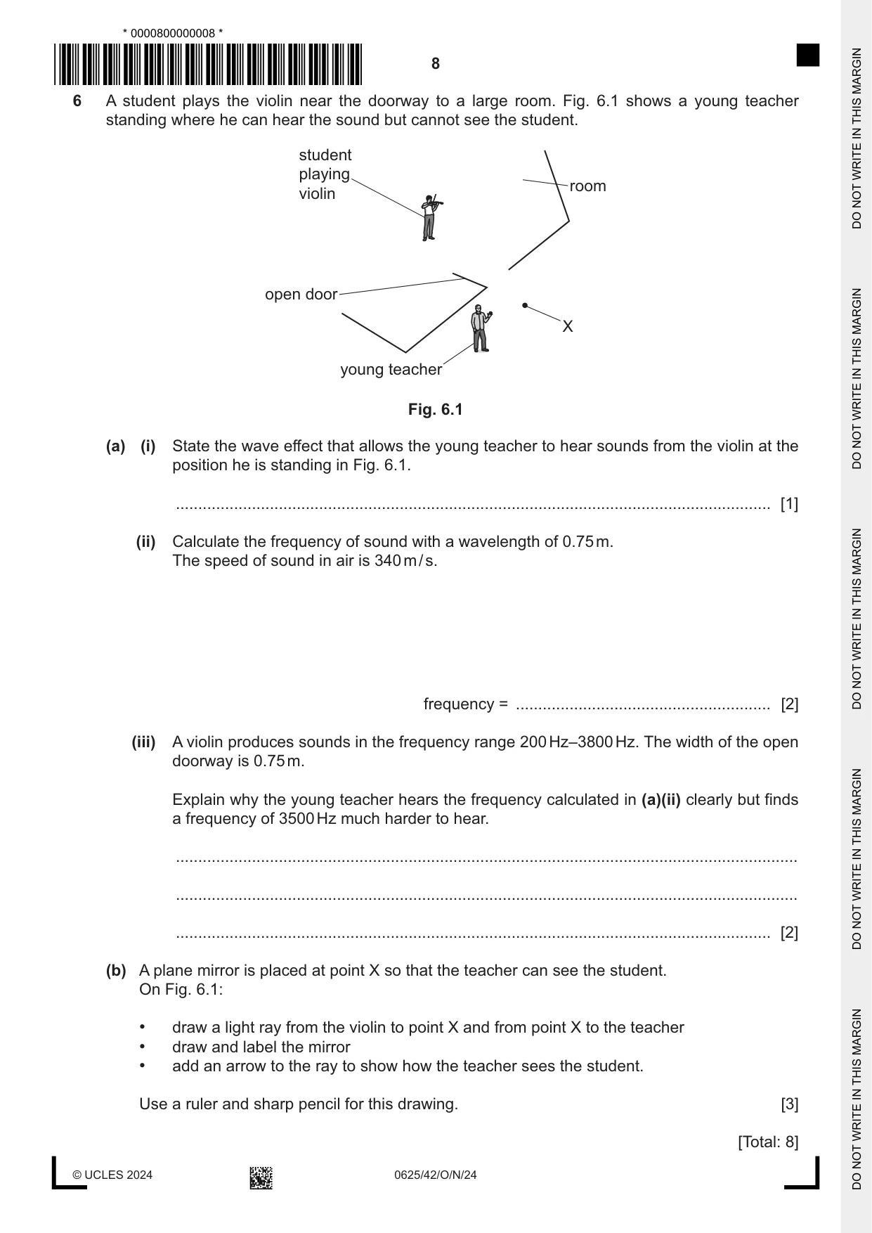 Cambridge IGCSE Physics 0625 2024 Oct/Nov Paper 4 · Variant 2 question paper, page 8 of 16