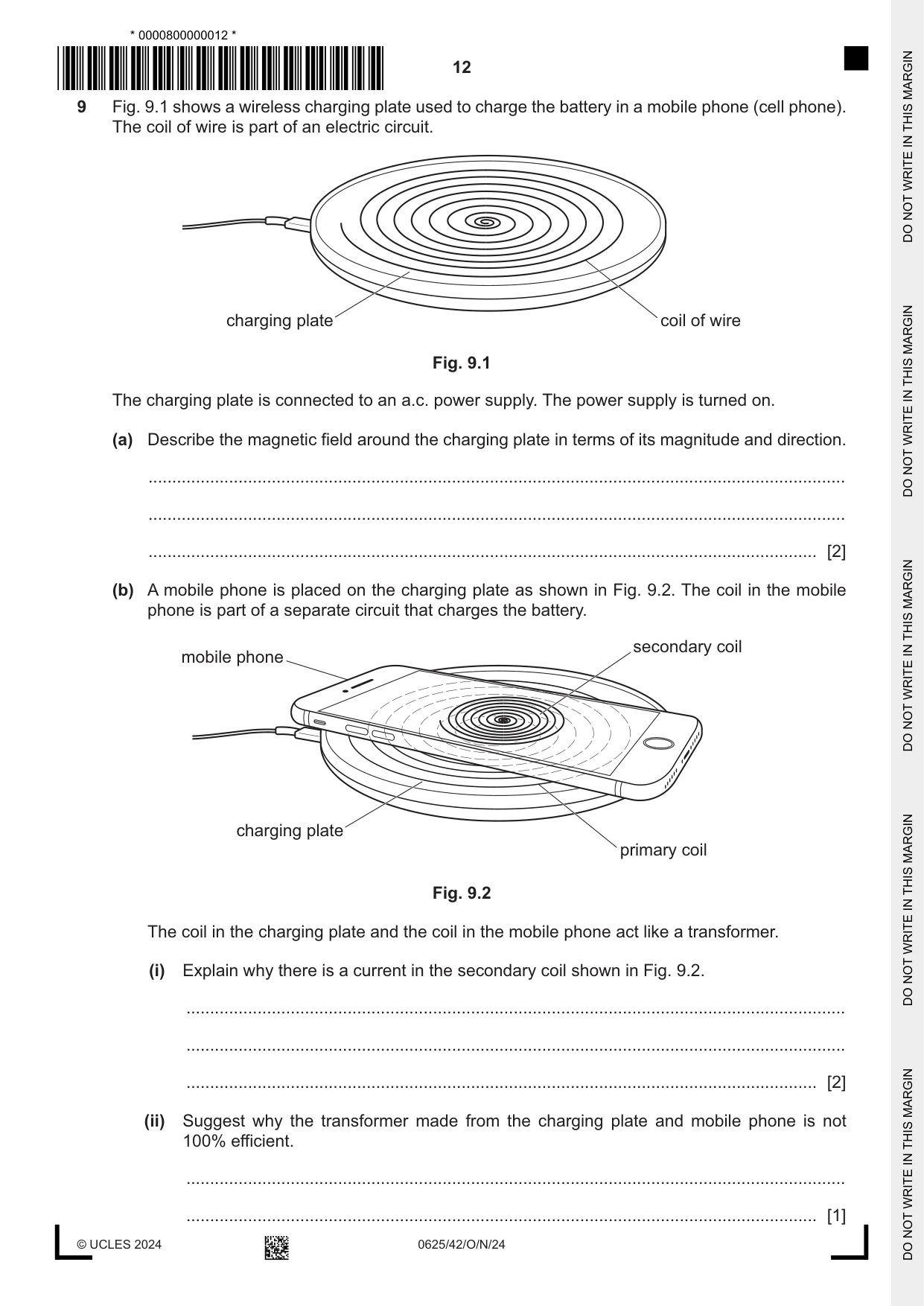 Cambridge IGCSE Physics 0625 2024 Oct/Nov Paper 4 · Variant 2 question paper, page 12 of 16