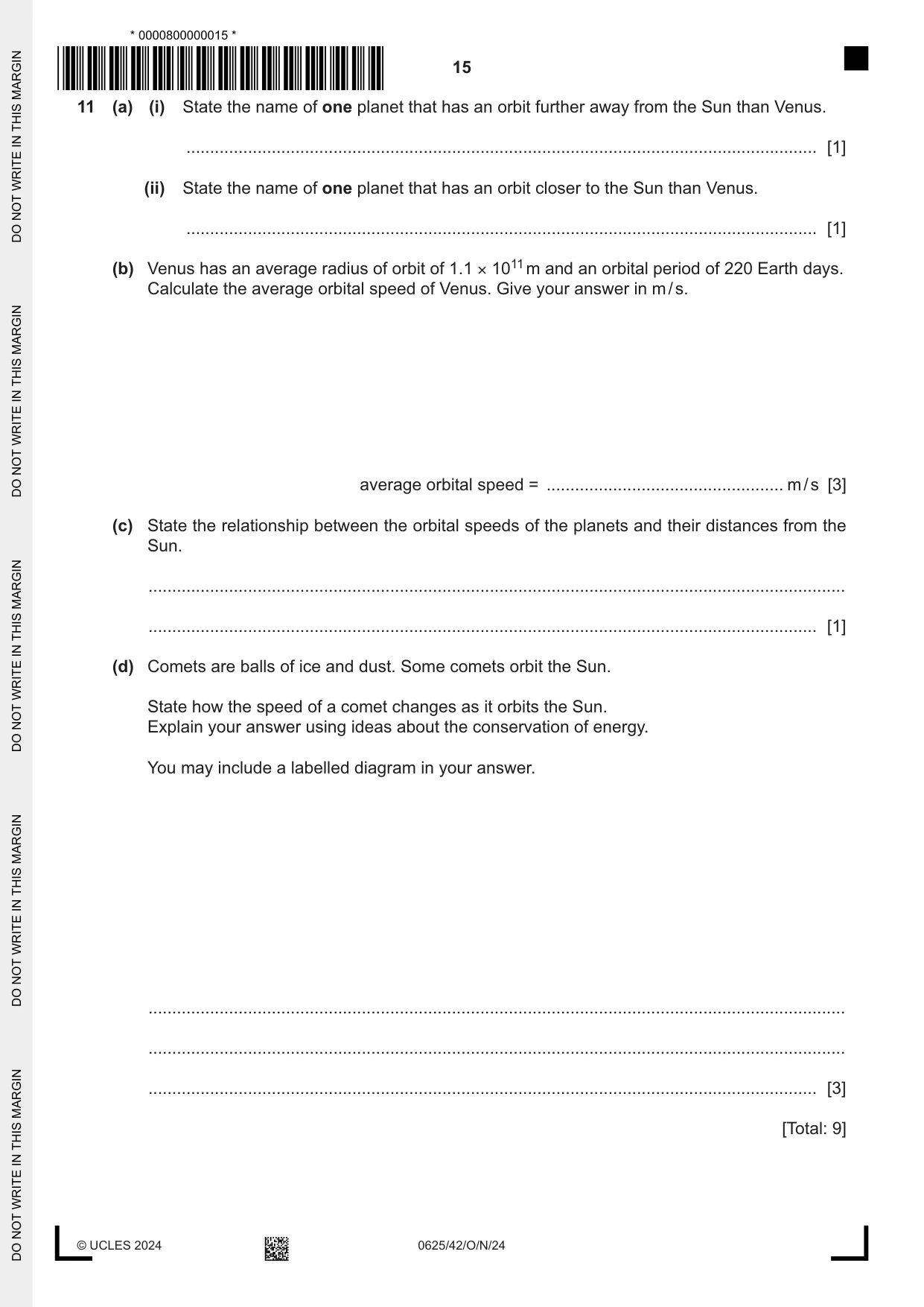 Cambridge IGCSE Physics 0625 2024 Oct/Nov Paper 4 · Variant 2 question paper, page 15 of 16