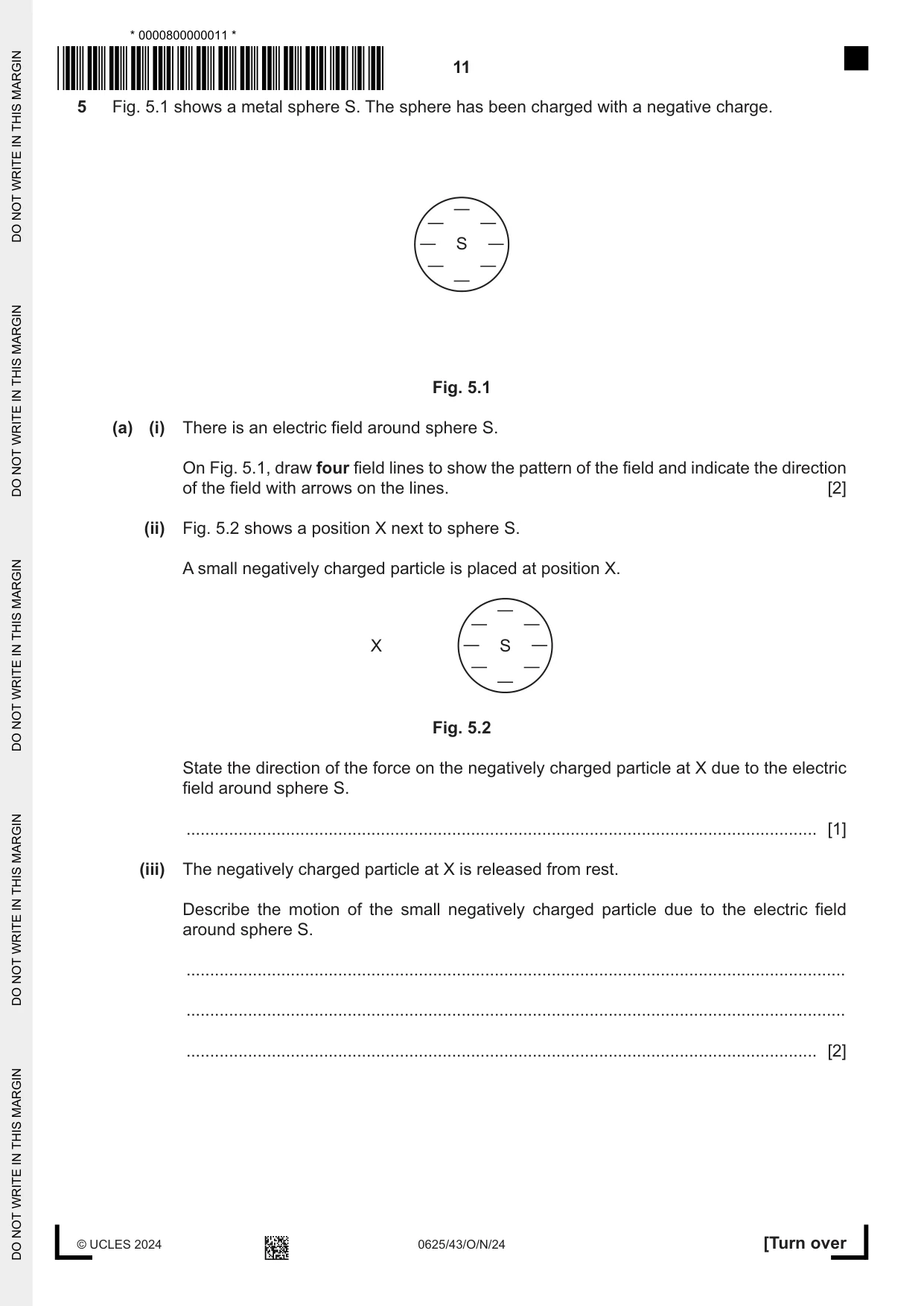 Cambridge IGCSE Physics 0625 2024 Oct/Nov Paper 4 · Variant 3 question paper, page 11 of 20