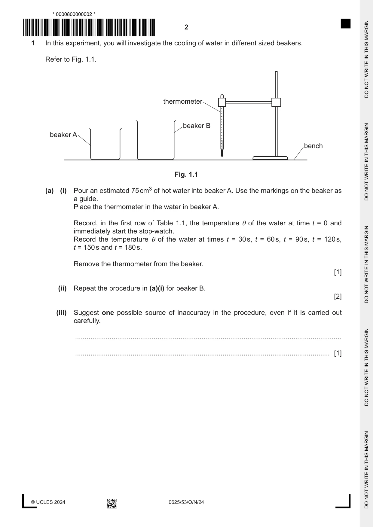 Cambridge IGCSE Physics 0625 2024 Oct/Nov Paper 5 · Variant 3 question paper, page 2 of 12