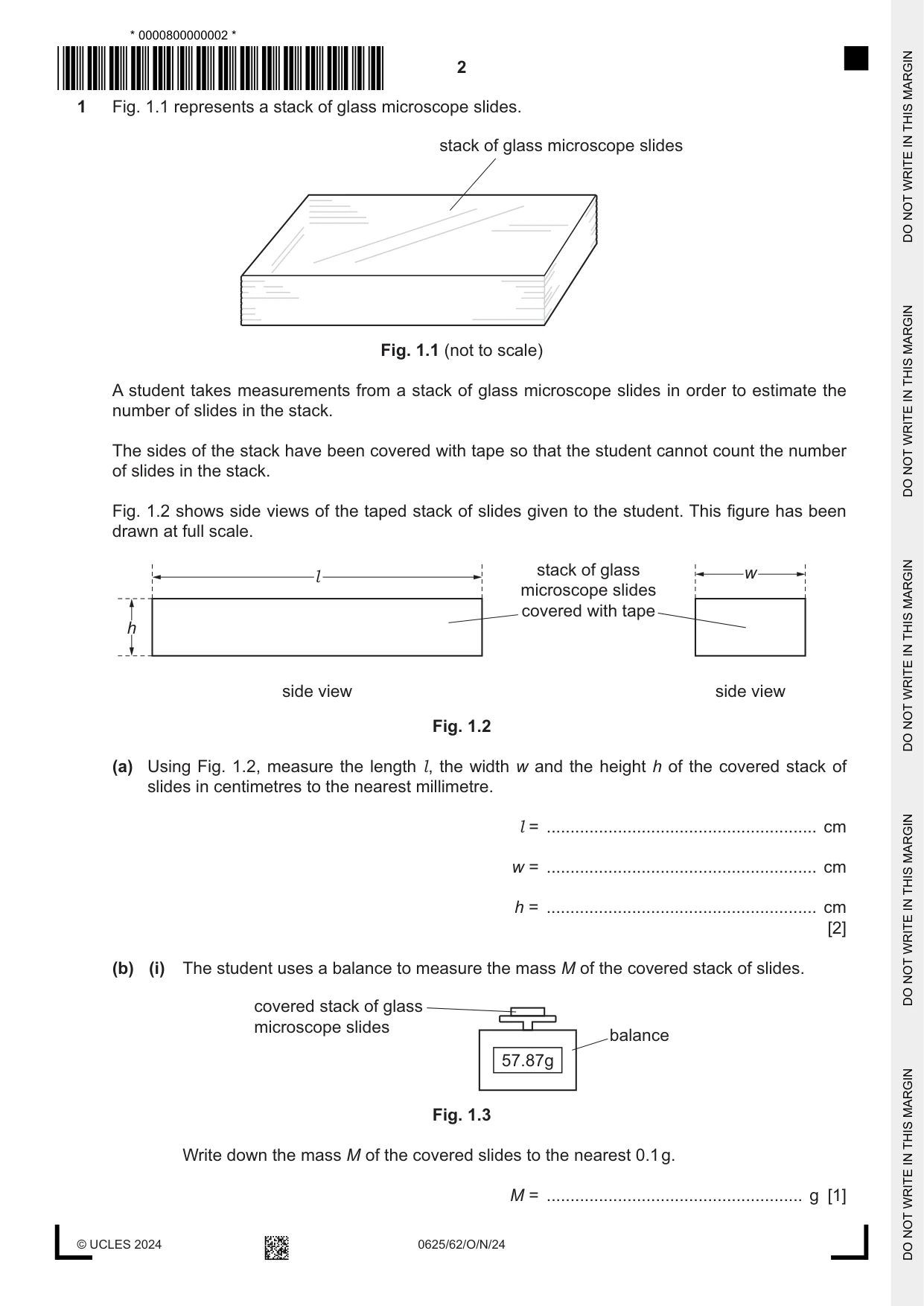 Cambridge IGCSE Physics 0625 2024 Oct/Nov Paper 6 · Variant 2 question paper, page 2 of 12