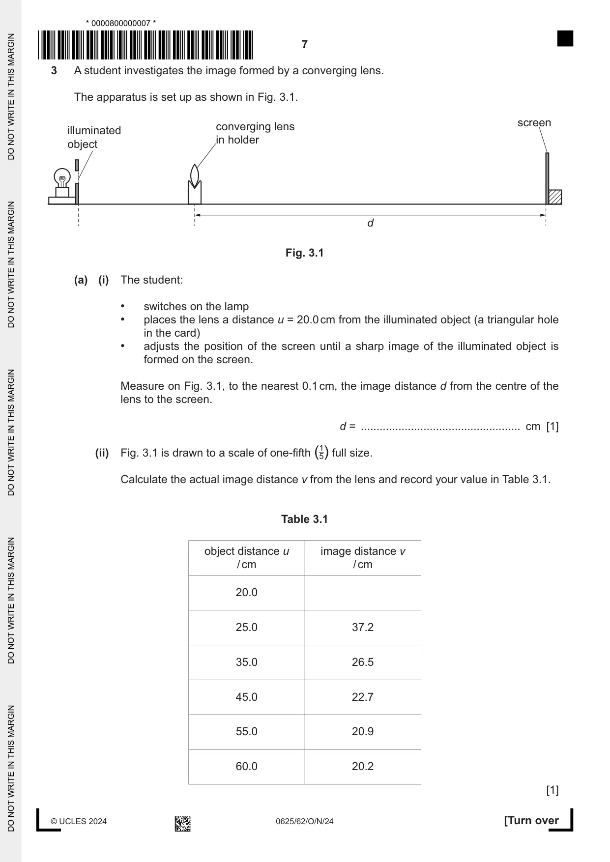 Cambridge IGCSE Physics 0625 2024 Oct/Nov Paper 6 · Variant 2 question paper, page 7 of 12