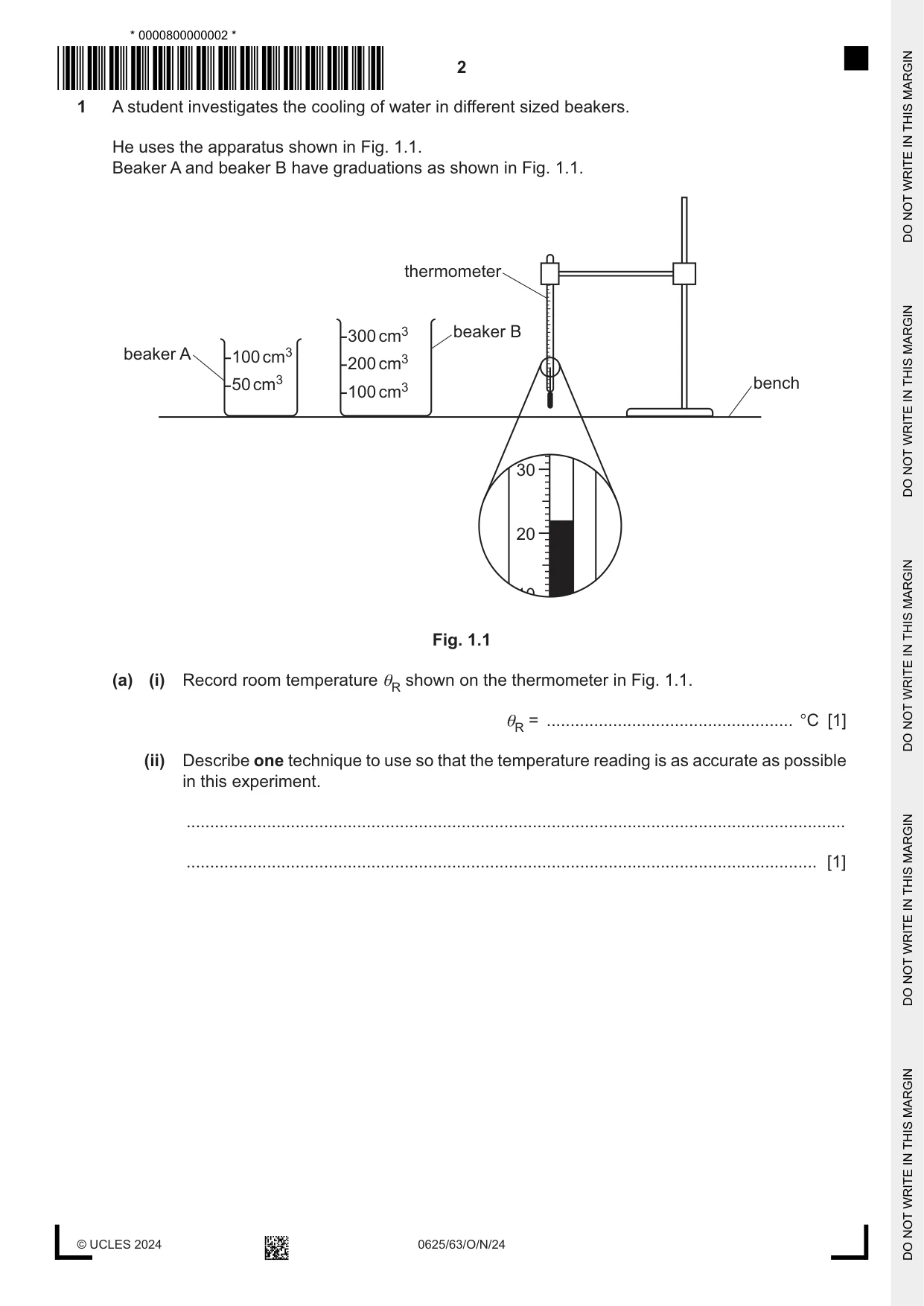 Cambridge IGCSE Physics 0625 2024 Oct/Nov Paper 6 · Variant 3 question paper, page 2 of 16