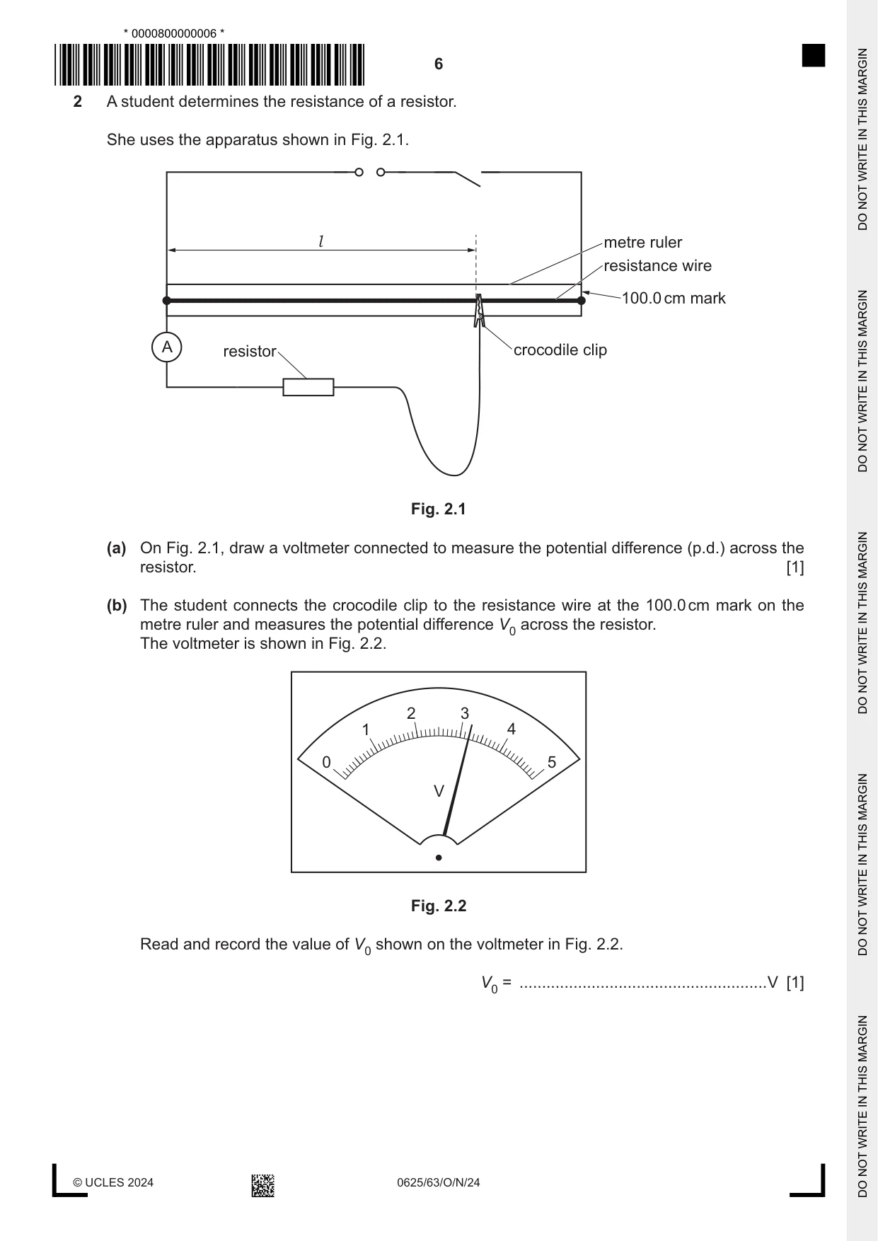 Cambridge IGCSE Physics 0625 2024 Oct/Nov Paper 6 · Variant 3 question paper, page 6 of 16