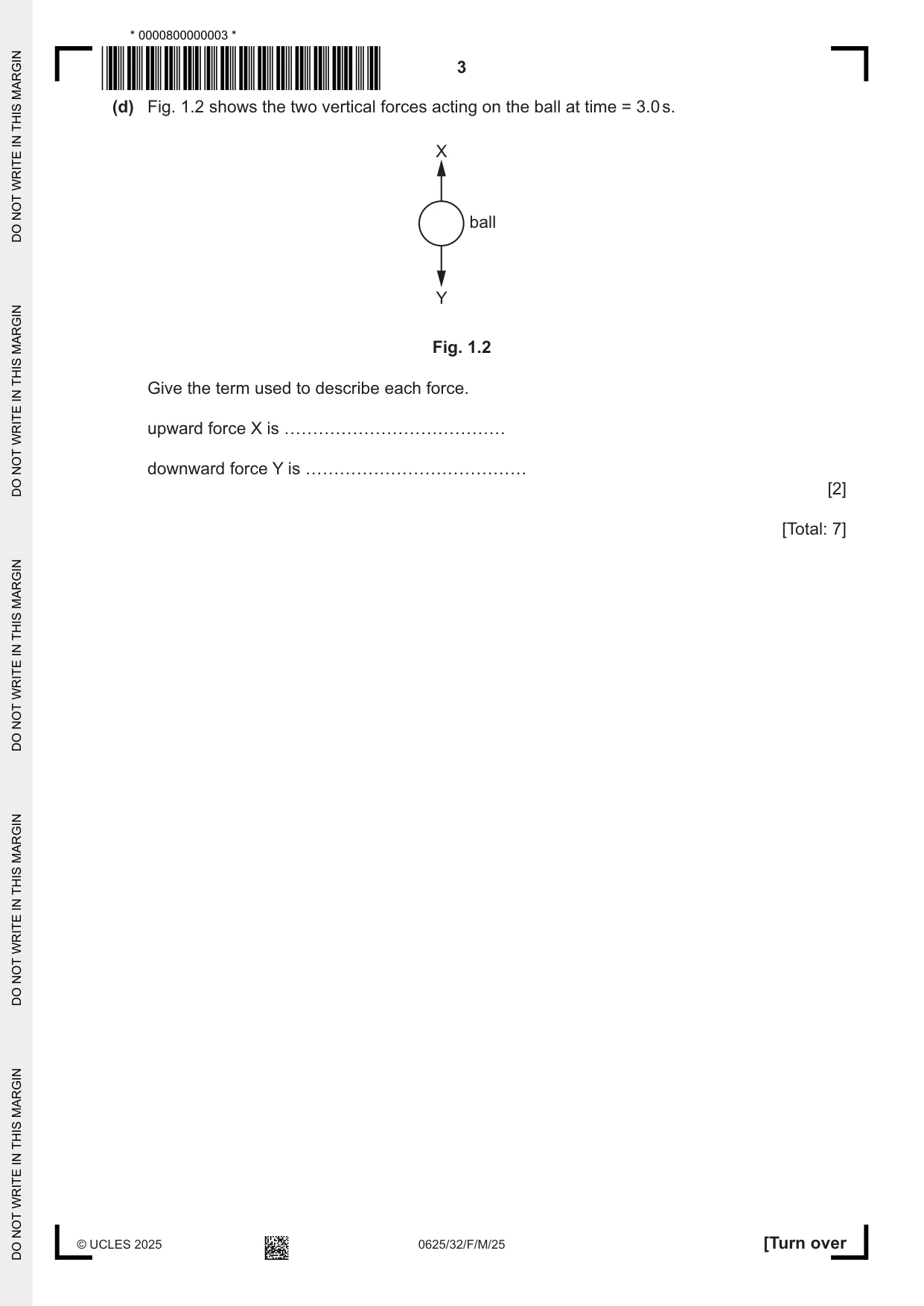 Cambridge IGCSE Physics 0625 2025 Feb/March Paper 3 · Variant 2 question paper, page 3 of 16