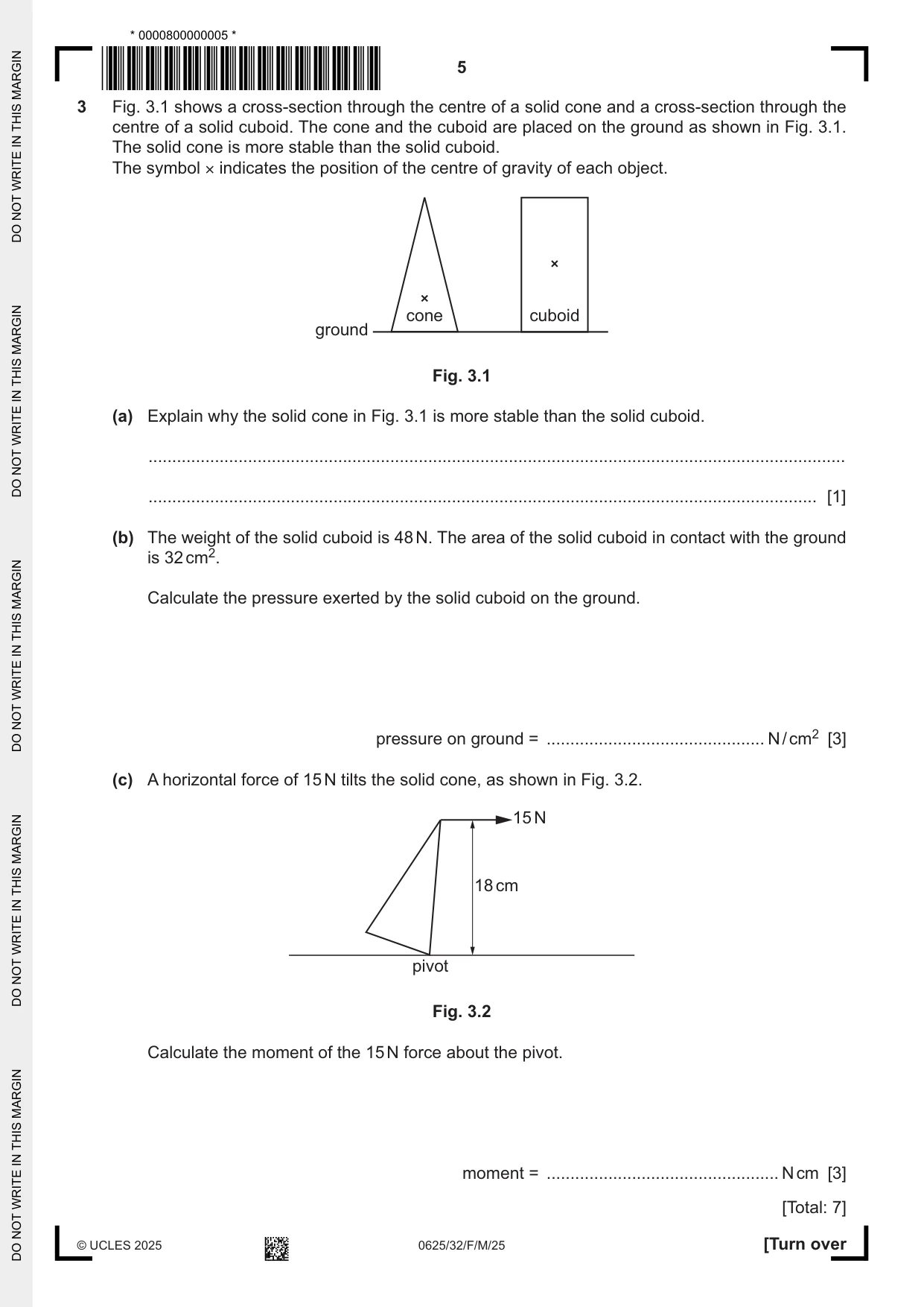 Cambridge IGCSE Physics 0625 2025 Feb/March Paper 3 · Variant 2 question paper, page 5 of 16