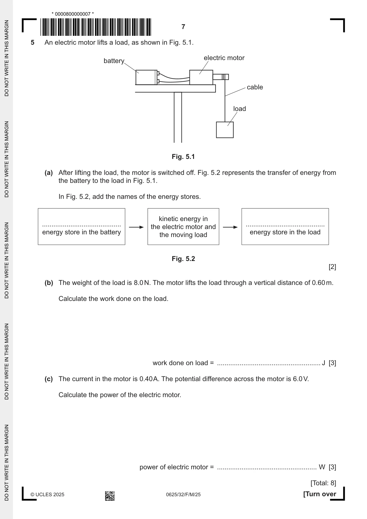 Cambridge IGCSE Physics 0625 2025 Feb/March Paper 3 · Variant 2 question paper, page 7 of 16