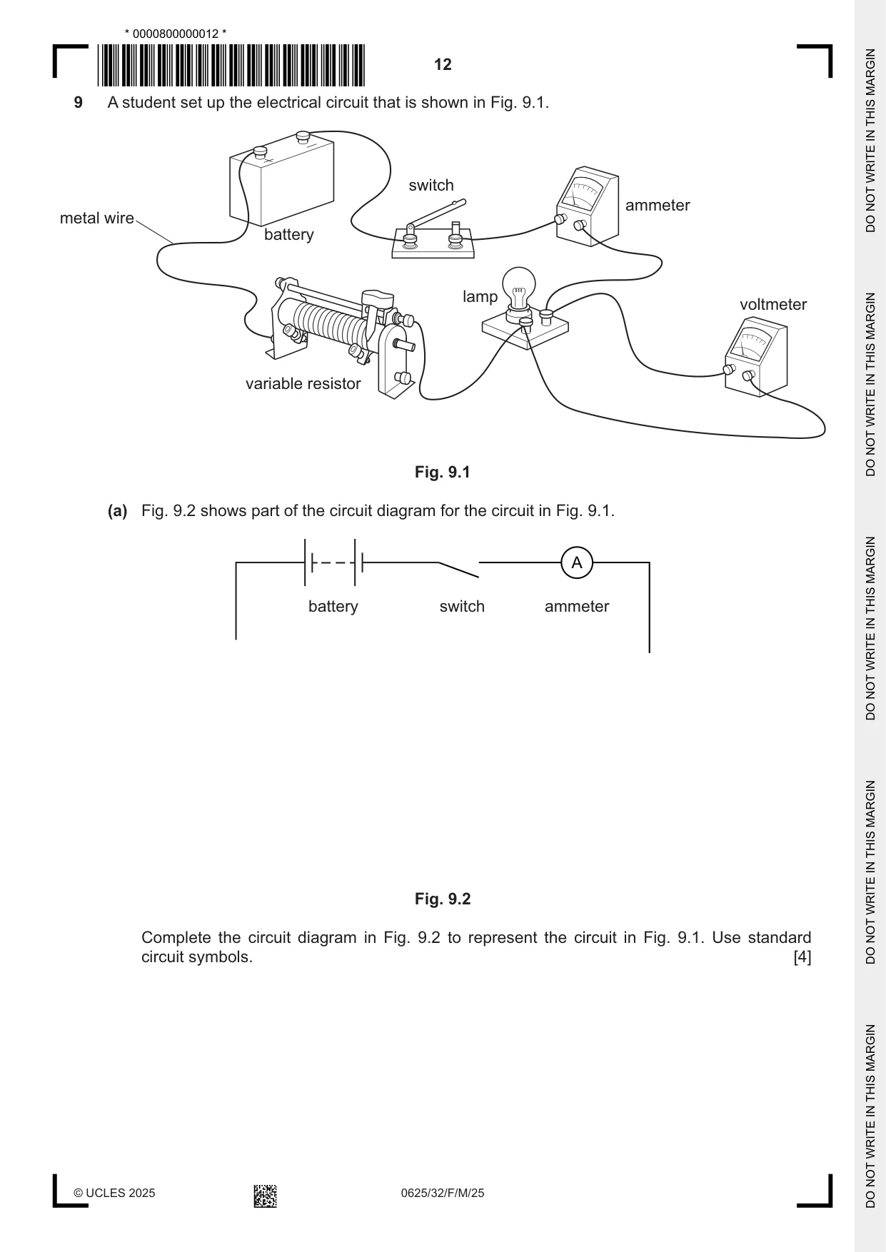Cambridge IGCSE Physics 0625 2025 Feb/March Paper 3 · Variant 2 question paper, page 12 of 16