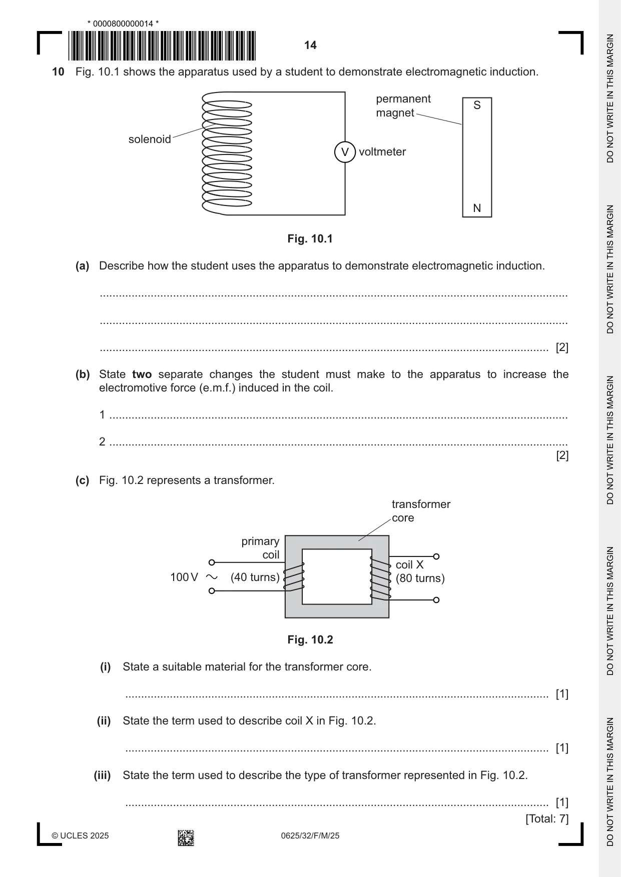 Cambridge IGCSE Physics 0625 2025 Feb/March Paper 3 · Variant 2 question paper, page 14 of 16
