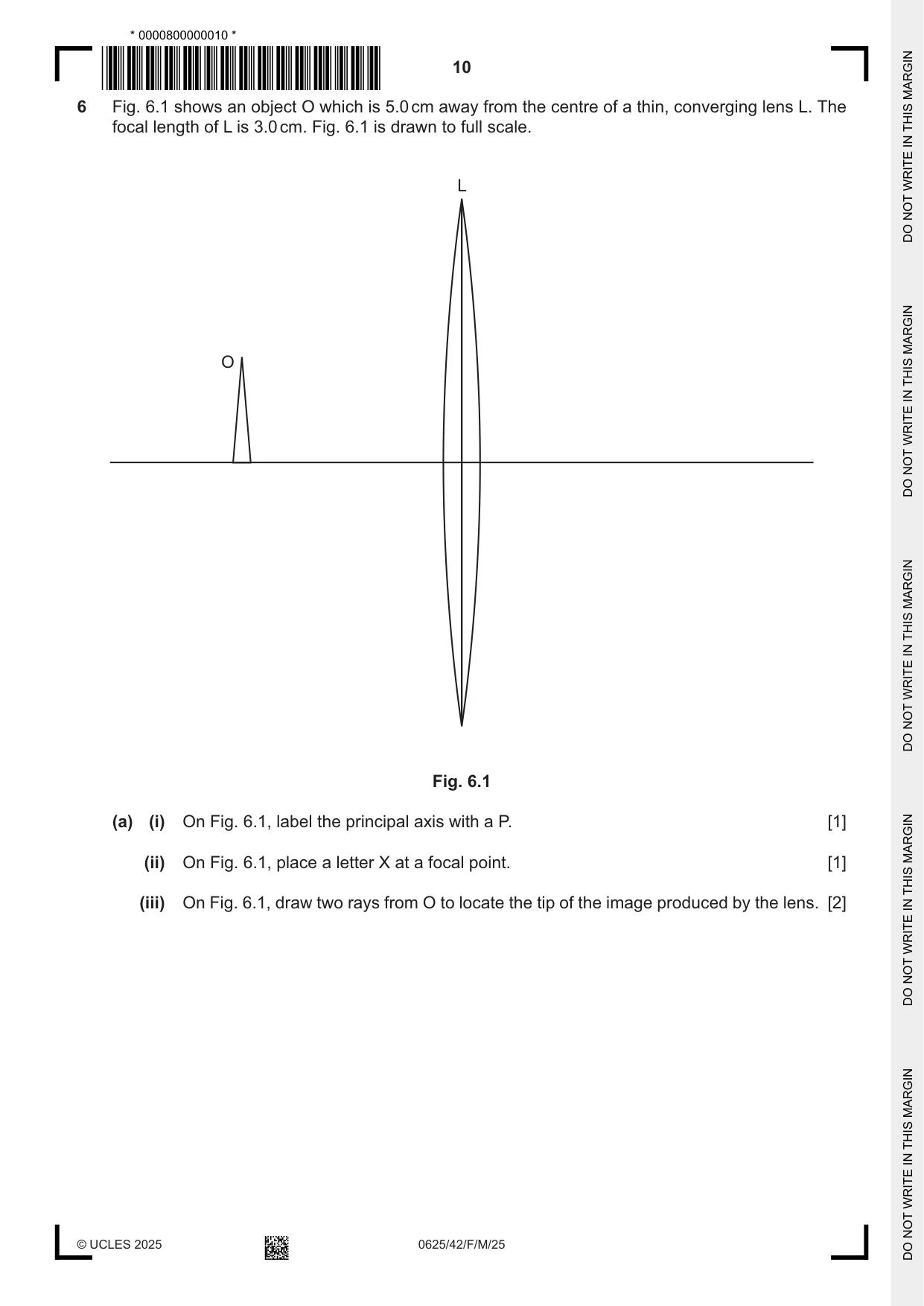 Cambridge IGCSE Physics 0625 2025 Feb/March Paper 4 · Variant 2 question paper, page 10 of 20