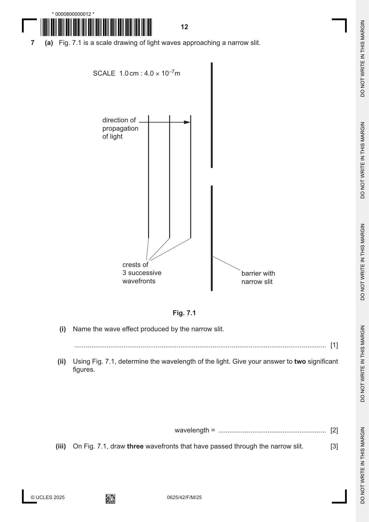 Cambridge IGCSE Physics 0625 2025 Feb/March Paper 4 · Variant 2 question paper, page 12 of 20