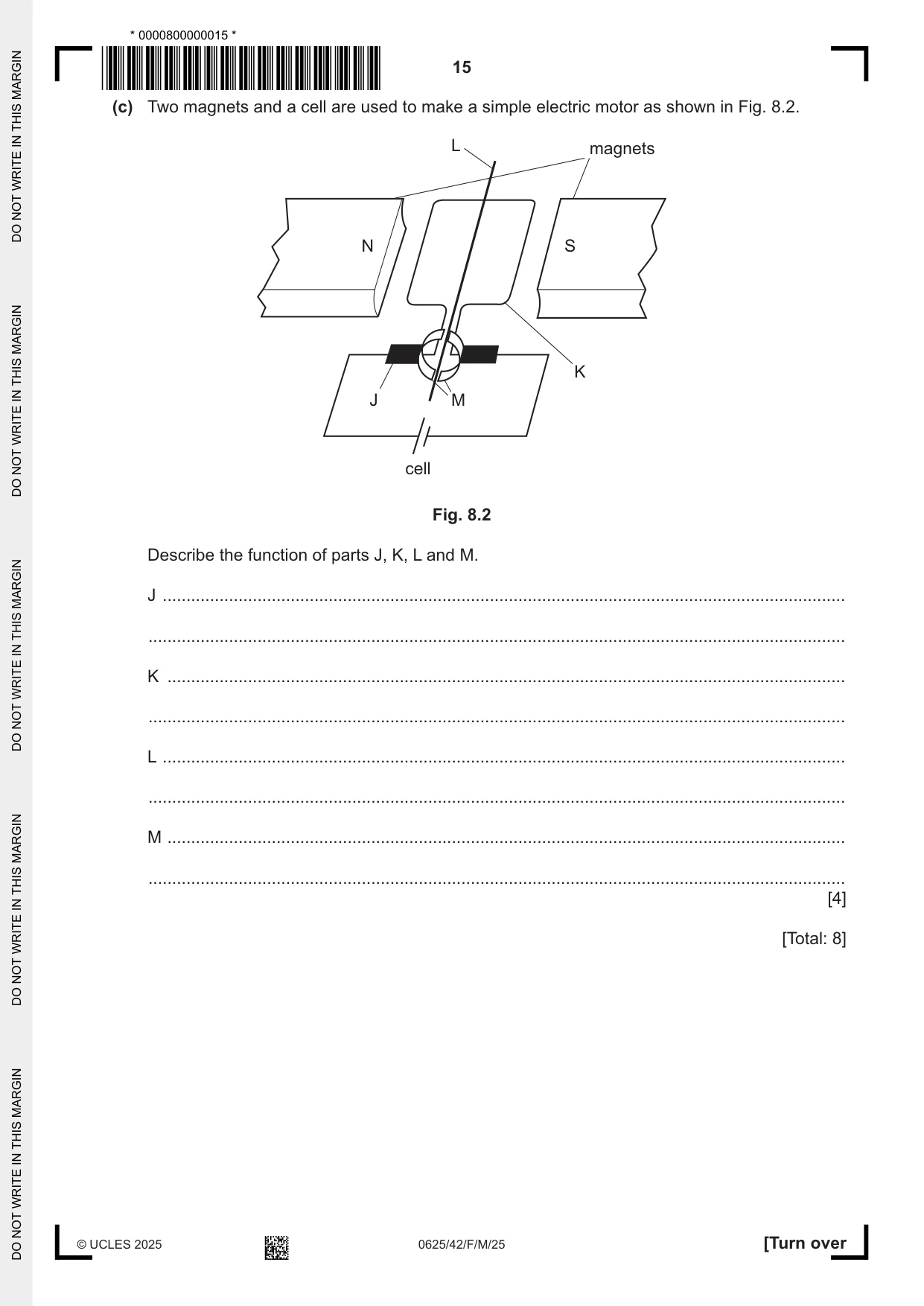 Cambridge IGCSE Physics 0625 2025 Feb/March Paper 4 · Variant 2 question paper, page 15 of 20