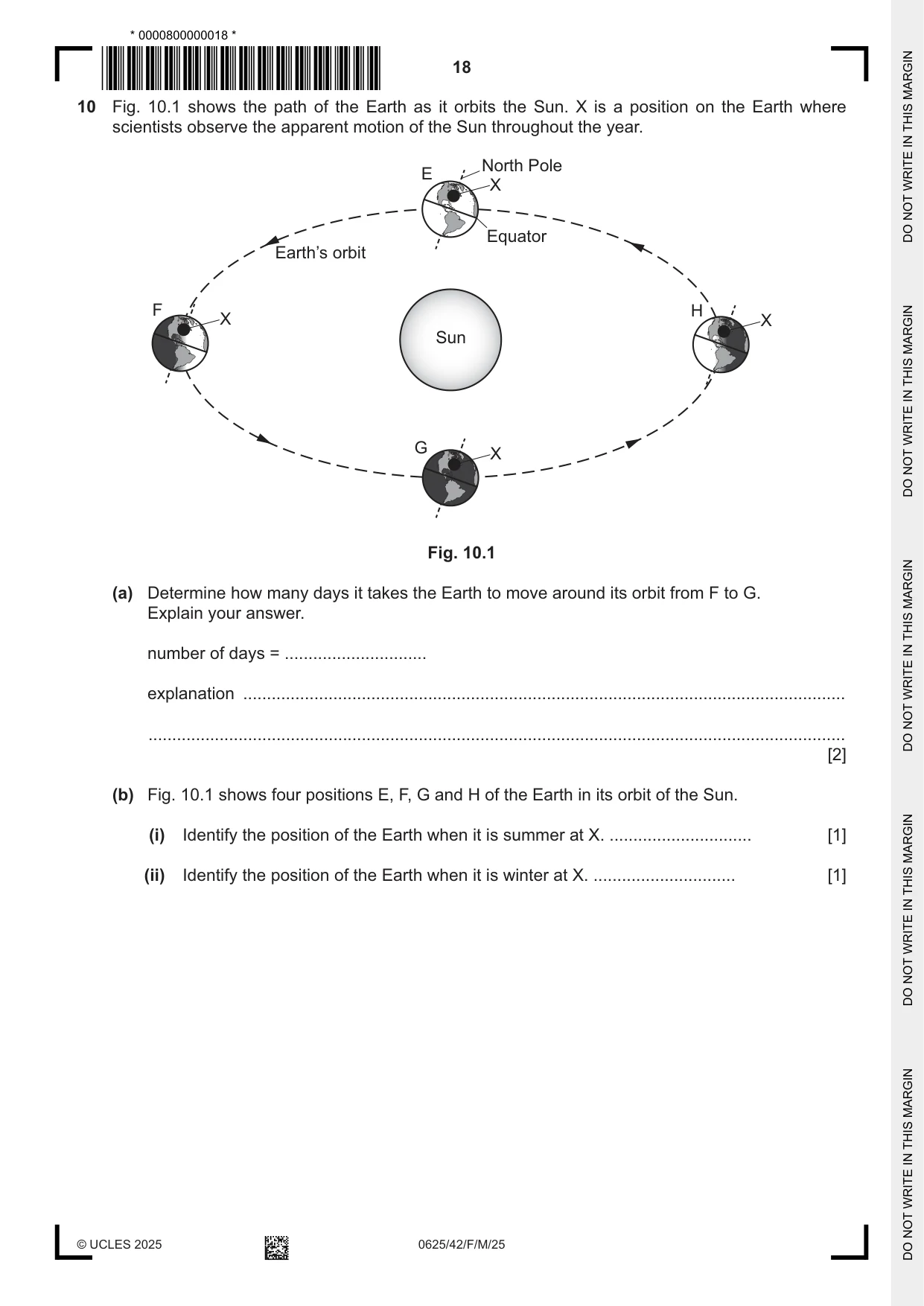 Cambridge IGCSE Physics 0625 2025 Feb/March Paper 4 · Variant 2 question paper, page 18 of 20
