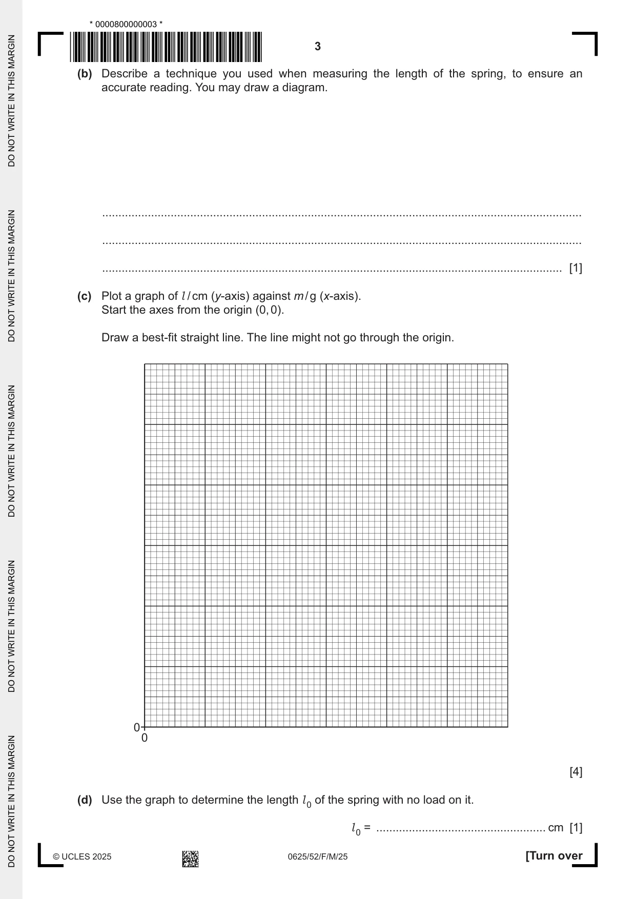 Cambridge IGCSE Physics 0625 2025 Feb/March Paper 5 · Variant 2 question paper, page 3 of 12