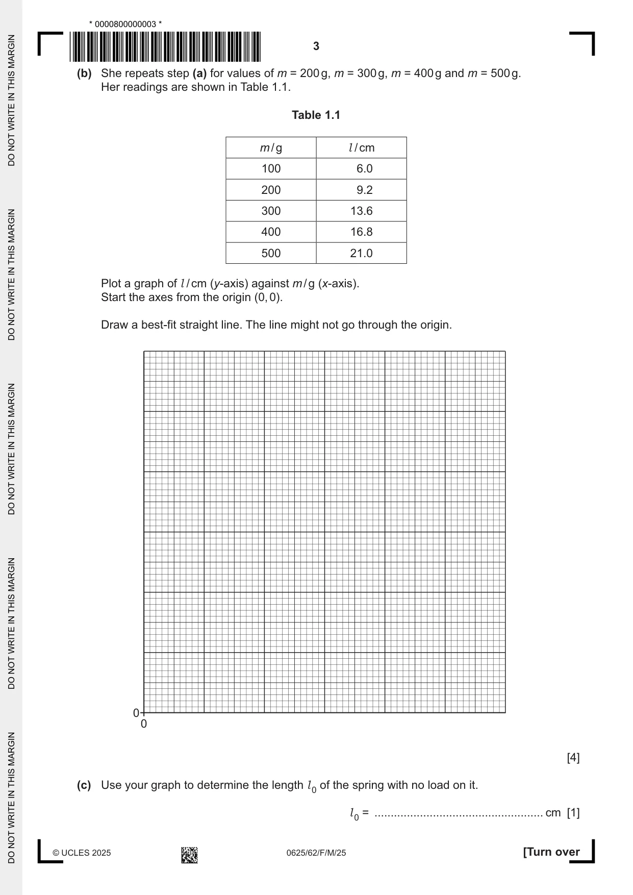 Cambridge IGCSE Physics 0625 2025 Feb/March Paper 6 · Variant 2 question paper, page 3 of 16