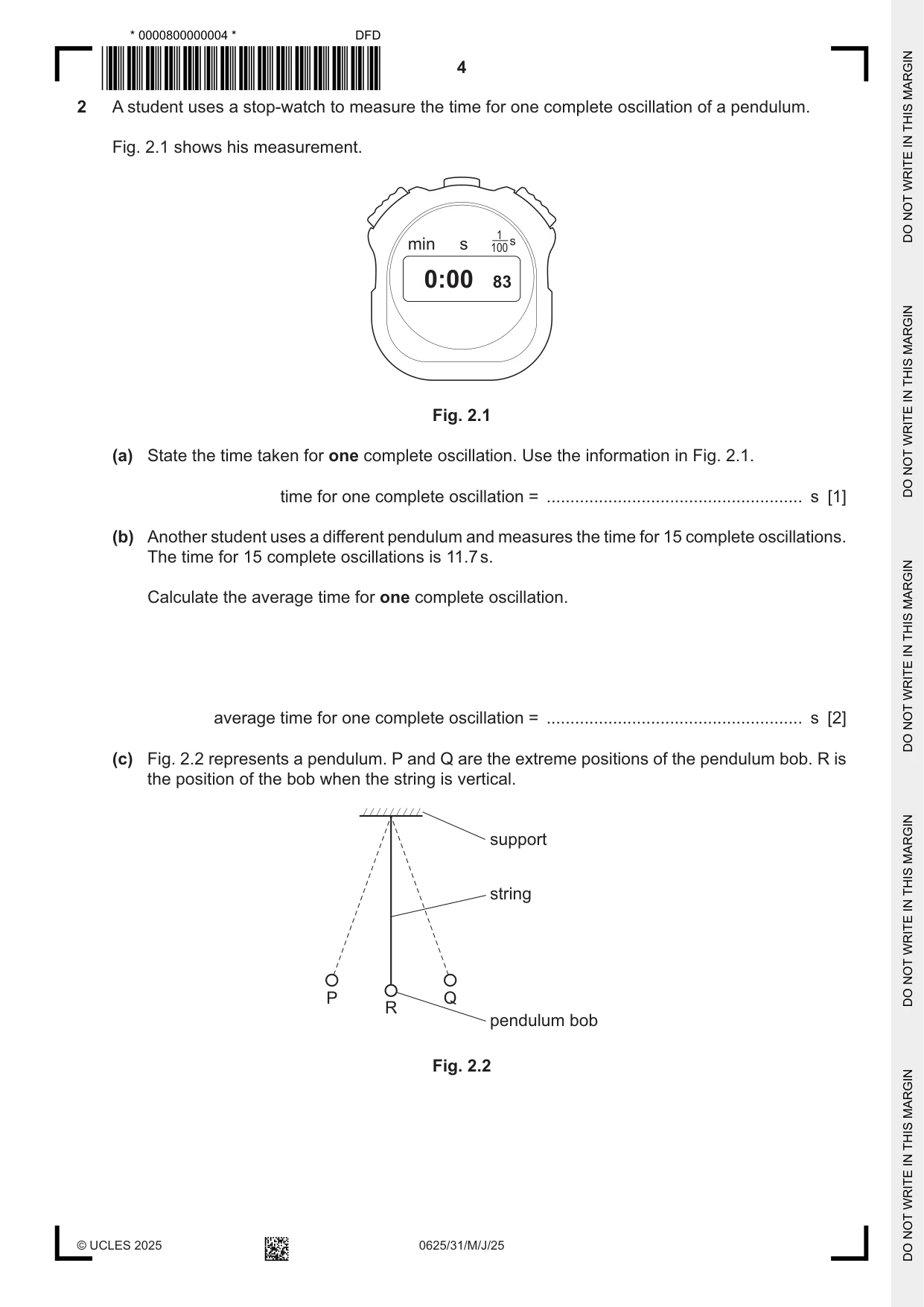 Cambridge IGCSE Physics 0625 2025 May/June Paper 3 · Variant 1 question paper, page 4 of 16