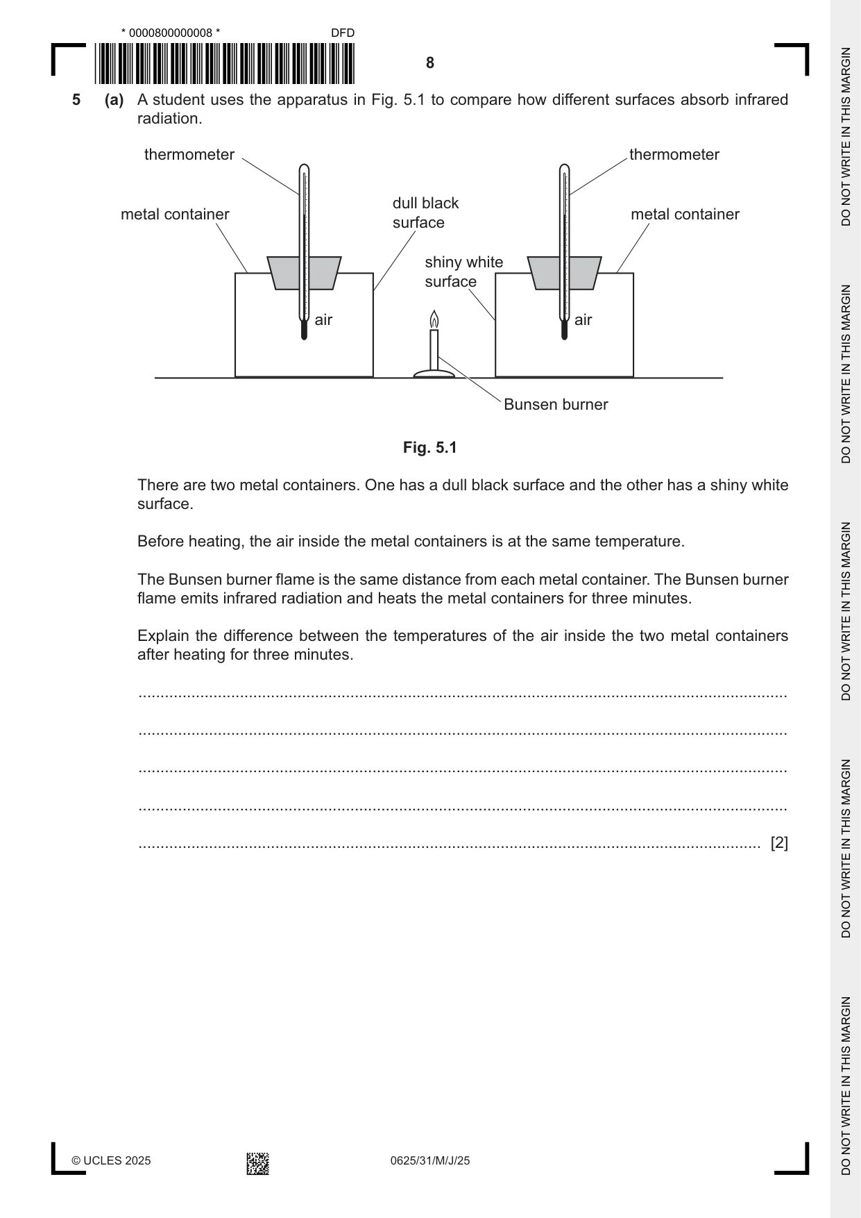 Cambridge IGCSE Physics 0625 2025 May/June Paper 3 · Variant 1 question paper, page 8 of 16