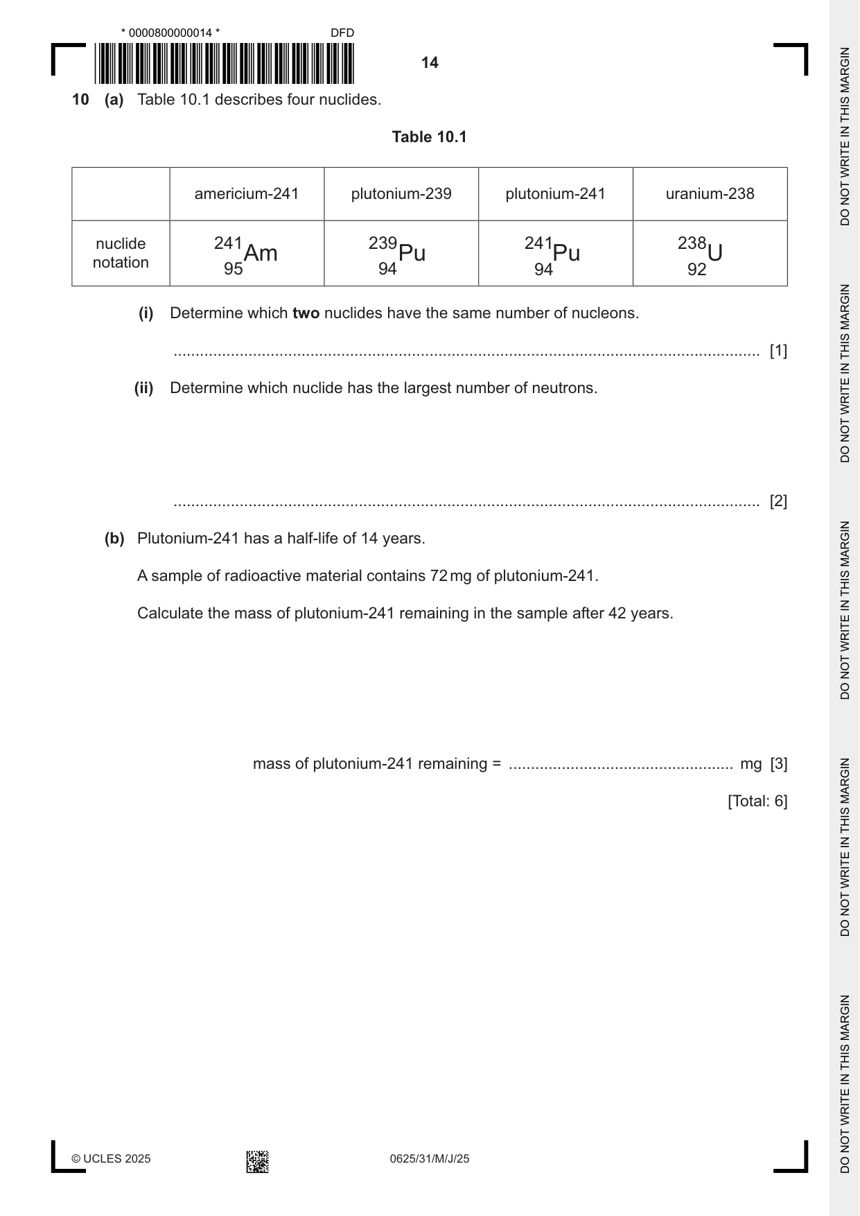 Cambridge IGCSE Physics 0625 2025 May/June Paper 3 · Variant 1 question paper, page 14 of 16