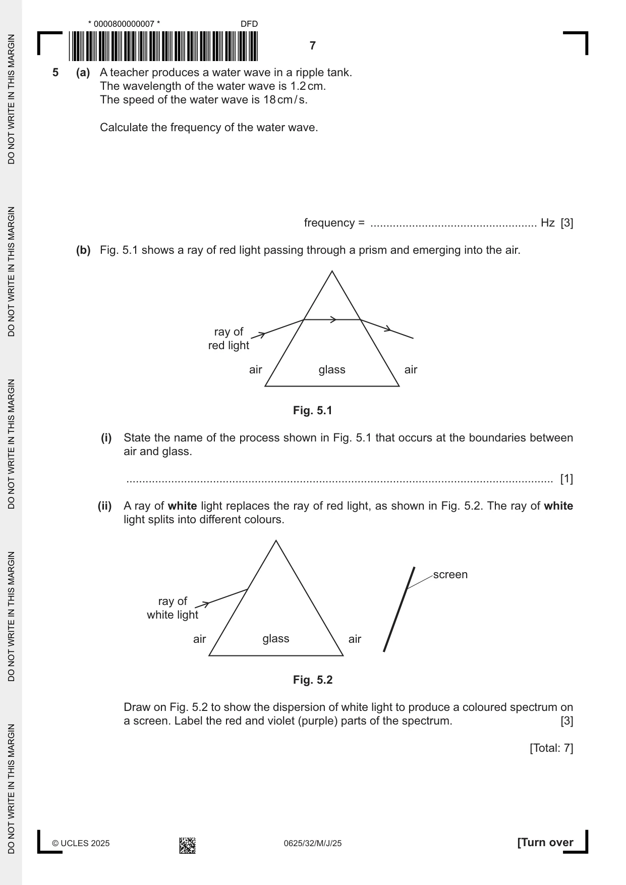 Cambridge IGCSE Physics 0625 2025 May/June Paper 3 · Variant 2 question paper, page 7 of 16