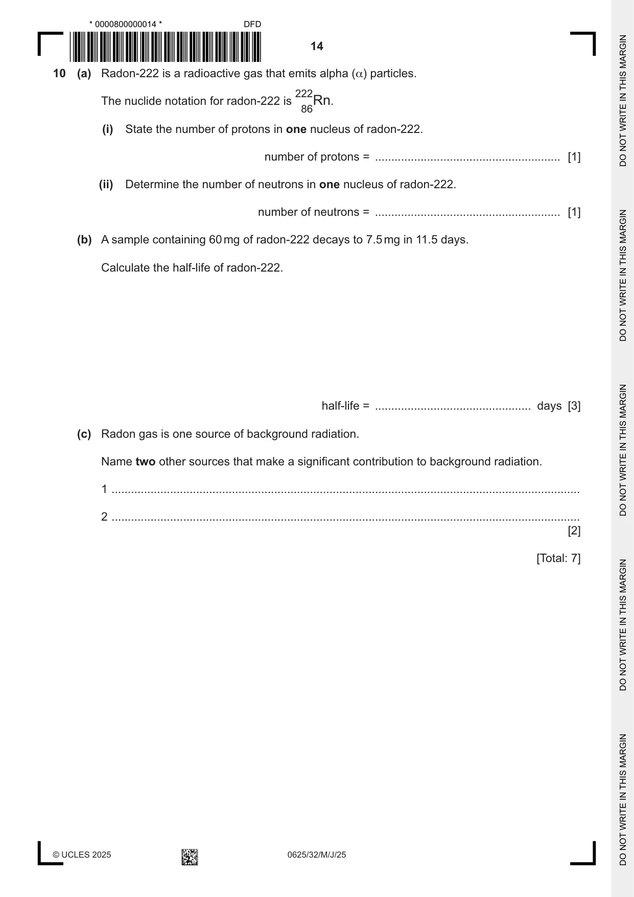 Cambridge IGCSE Physics 0625 2025 May/June Paper 3 · Variant 2 question paper, page 14 of 16