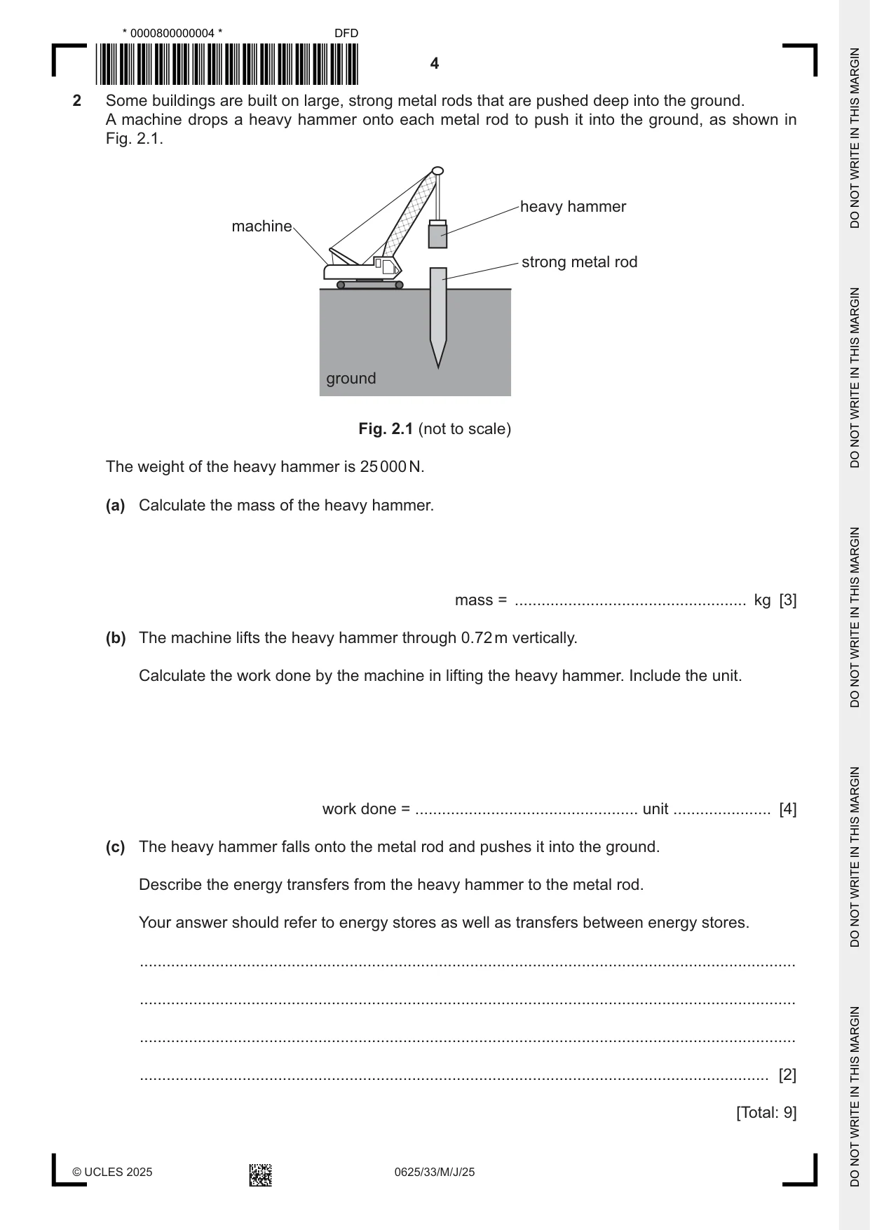 Cambridge IGCSE Physics 0625 2025 May/June Paper 3 · Variant 3 question paper, page 4 of 16