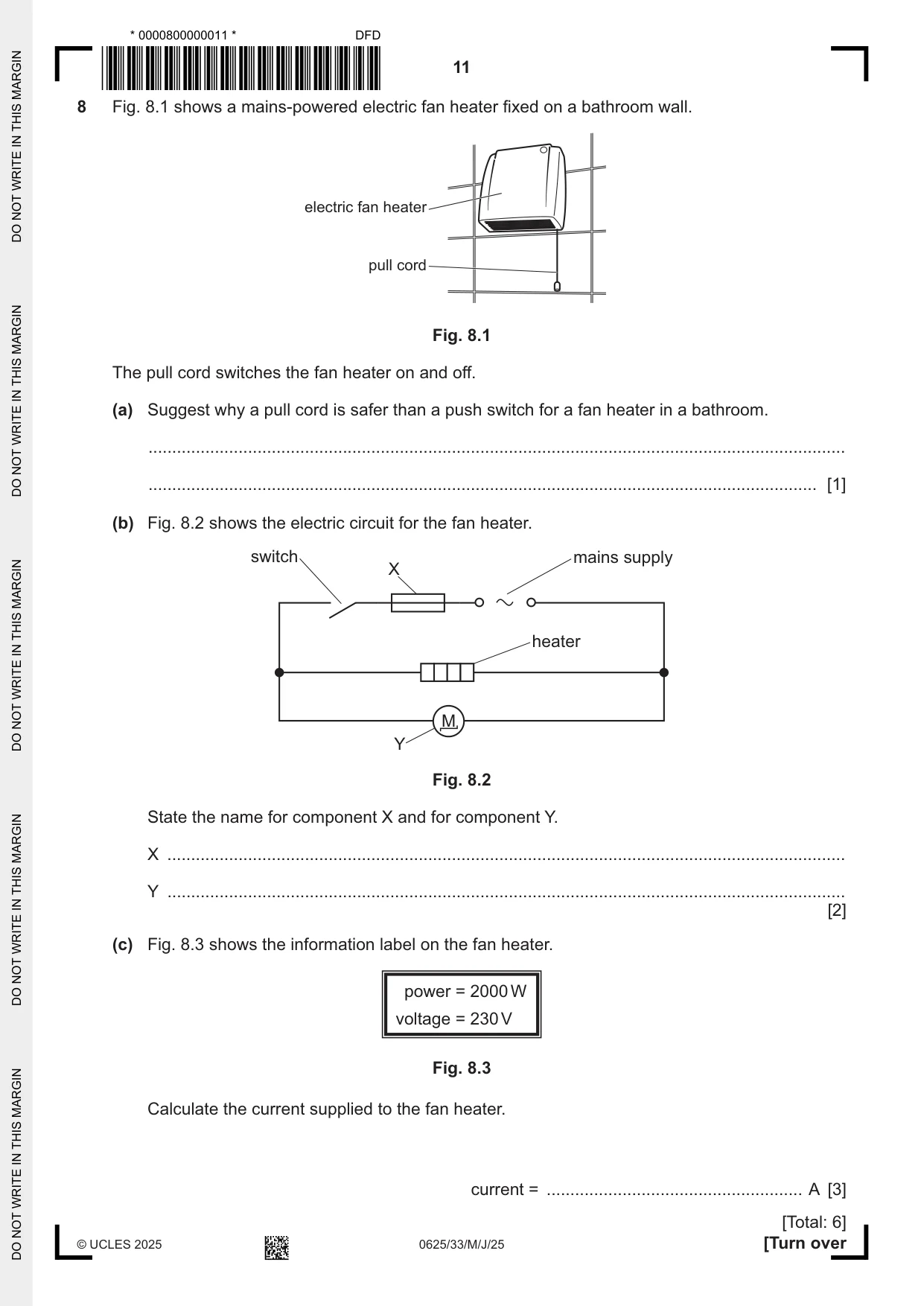 Cambridge IGCSE Physics 0625 2025 May/June Paper 3 · Variant 3 question paper, page 11 of 16