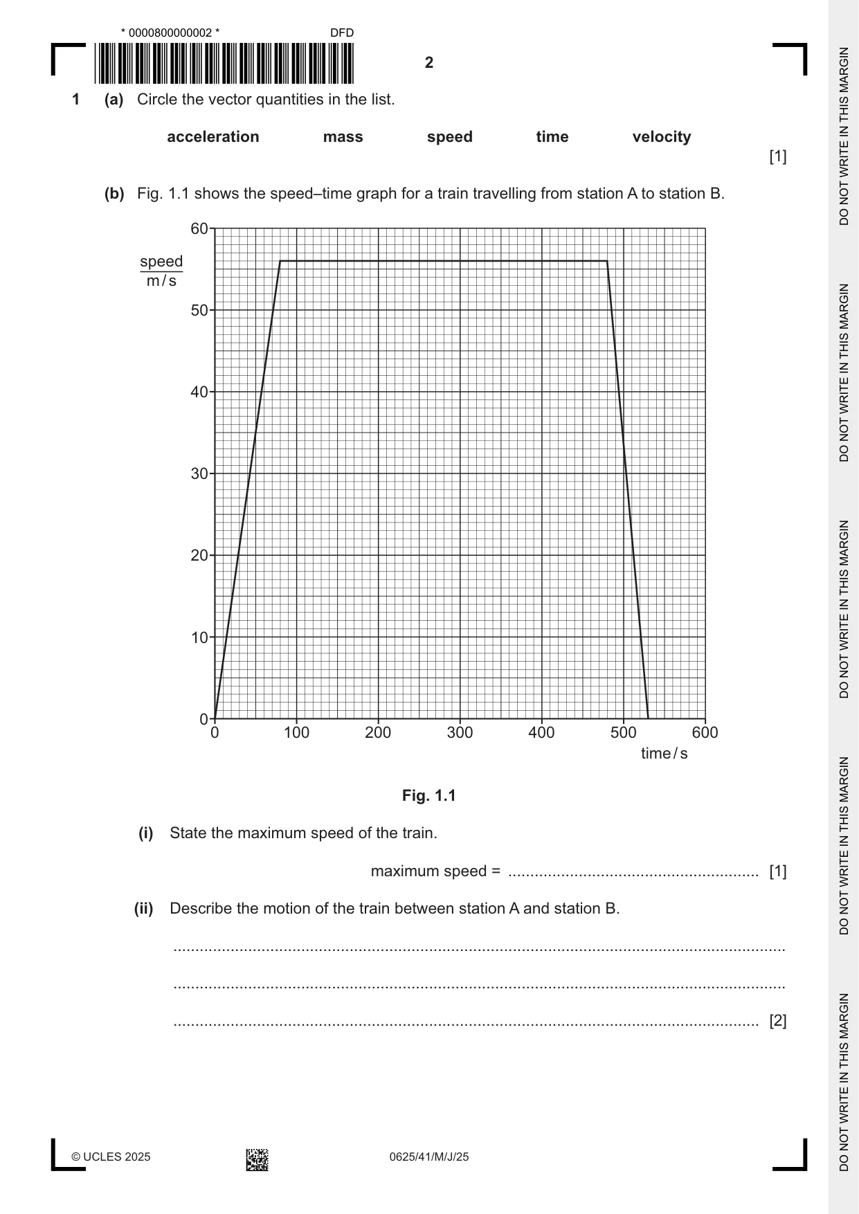 Cambridge IGCSE Physics 0625 2025 May/June Paper 4 · Variant 1 question paper, page 2 of 16