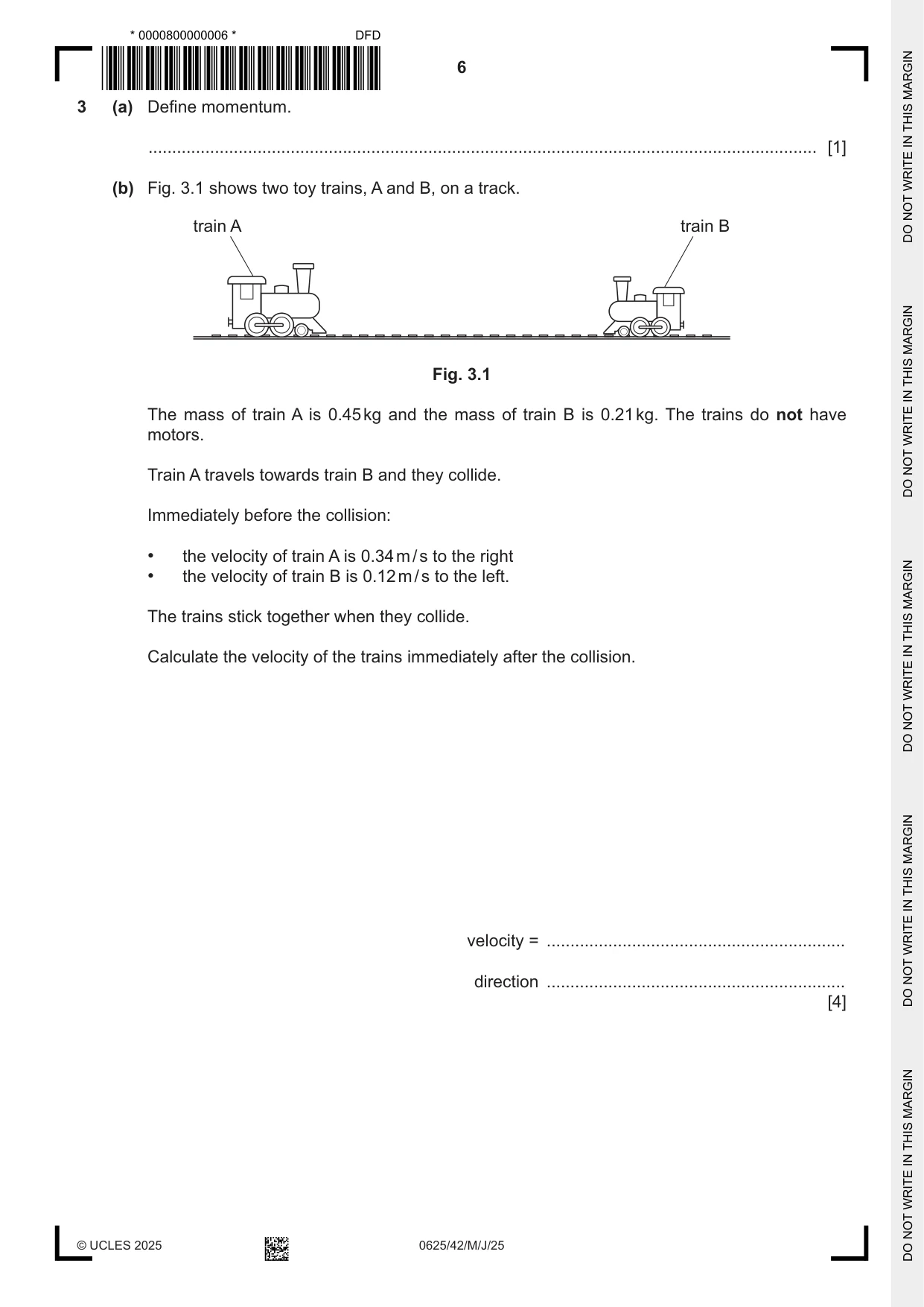 Cambridge IGCSE Physics 0625 2025 May/June Paper 4 · Variant 2 question paper, page 6 of 20
