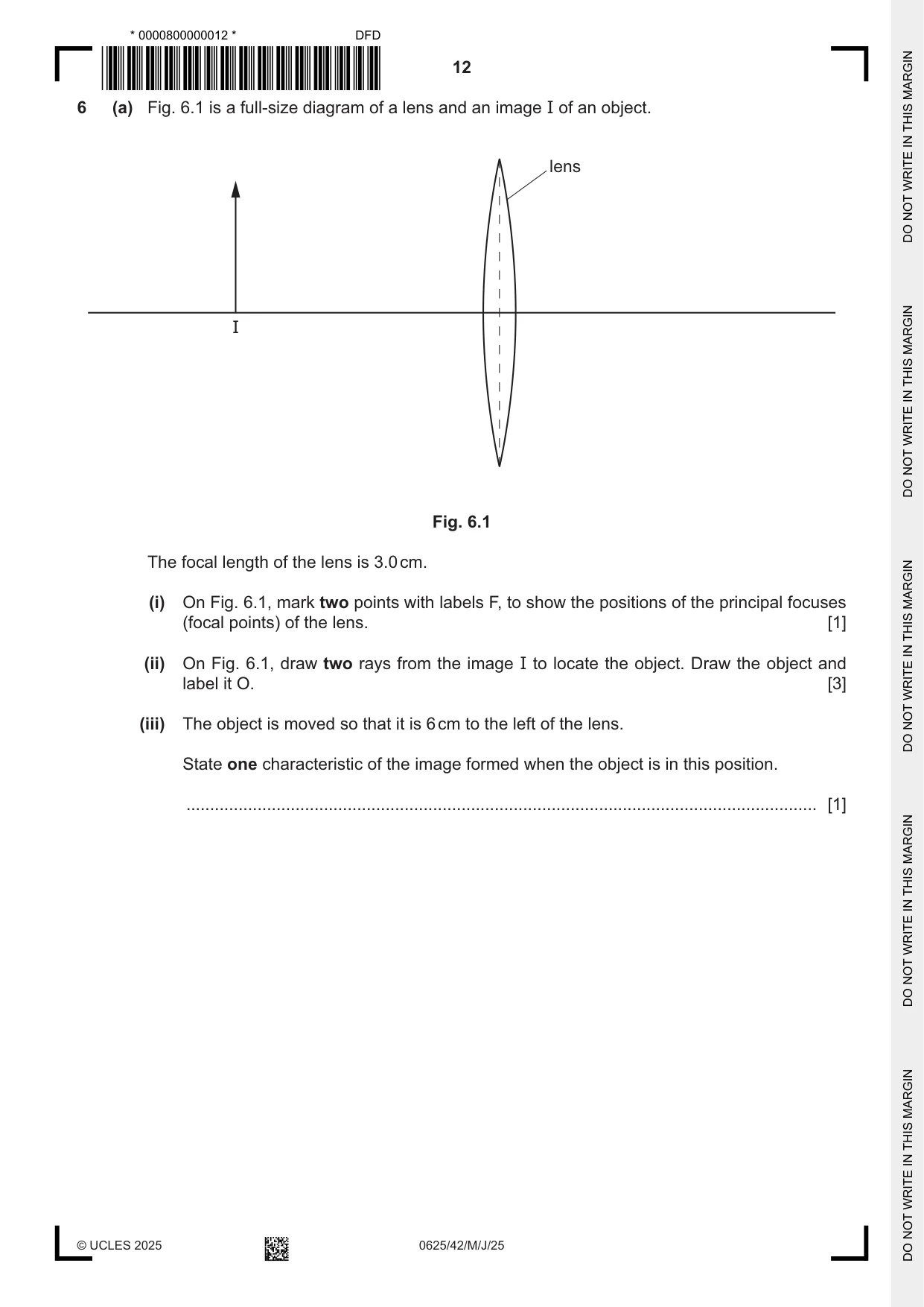 Cambridge IGCSE Physics 0625 2025 May/June Paper 4 · Variant 2 question paper, page 12 of 20