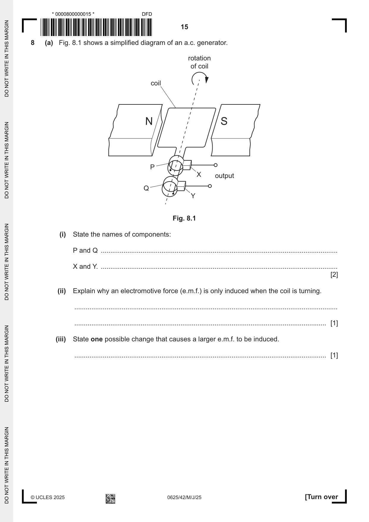 Cambridge IGCSE Physics 0625 2025 May/June Paper 4 · Variant 2 question paper, page 15 of 20