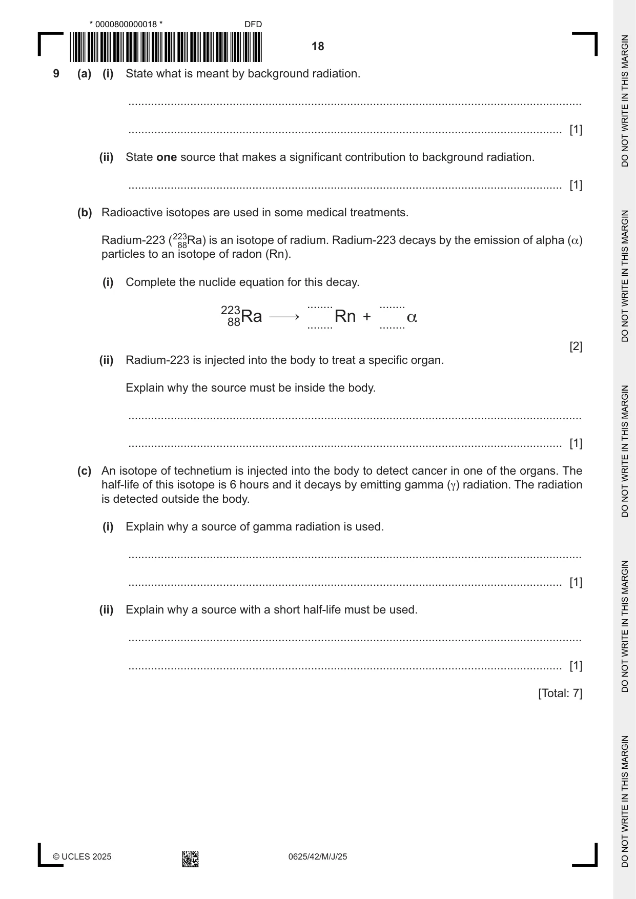 Cambridge IGCSE Physics 0625 2025 May/June Paper 4 · Variant 2 question paper, page 18 of 20