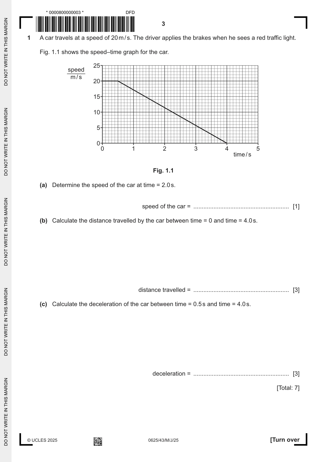Cambridge IGCSE Physics 0625 2025 May/June Paper 4 · Variant 3 question paper, page 3 of 16