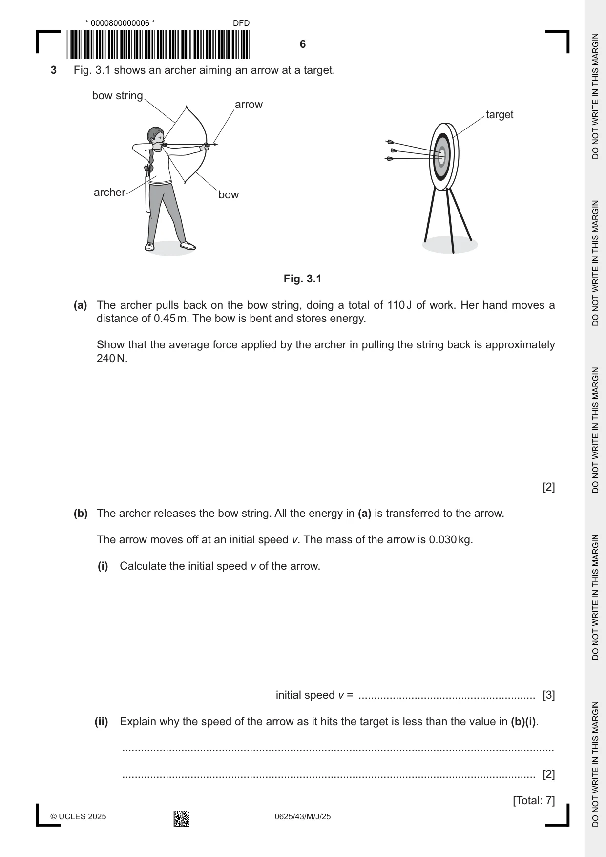 Cambridge IGCSE Physics 0625 2025 May/June Paper 4 · Variant 3 question paper, page 6 of 16