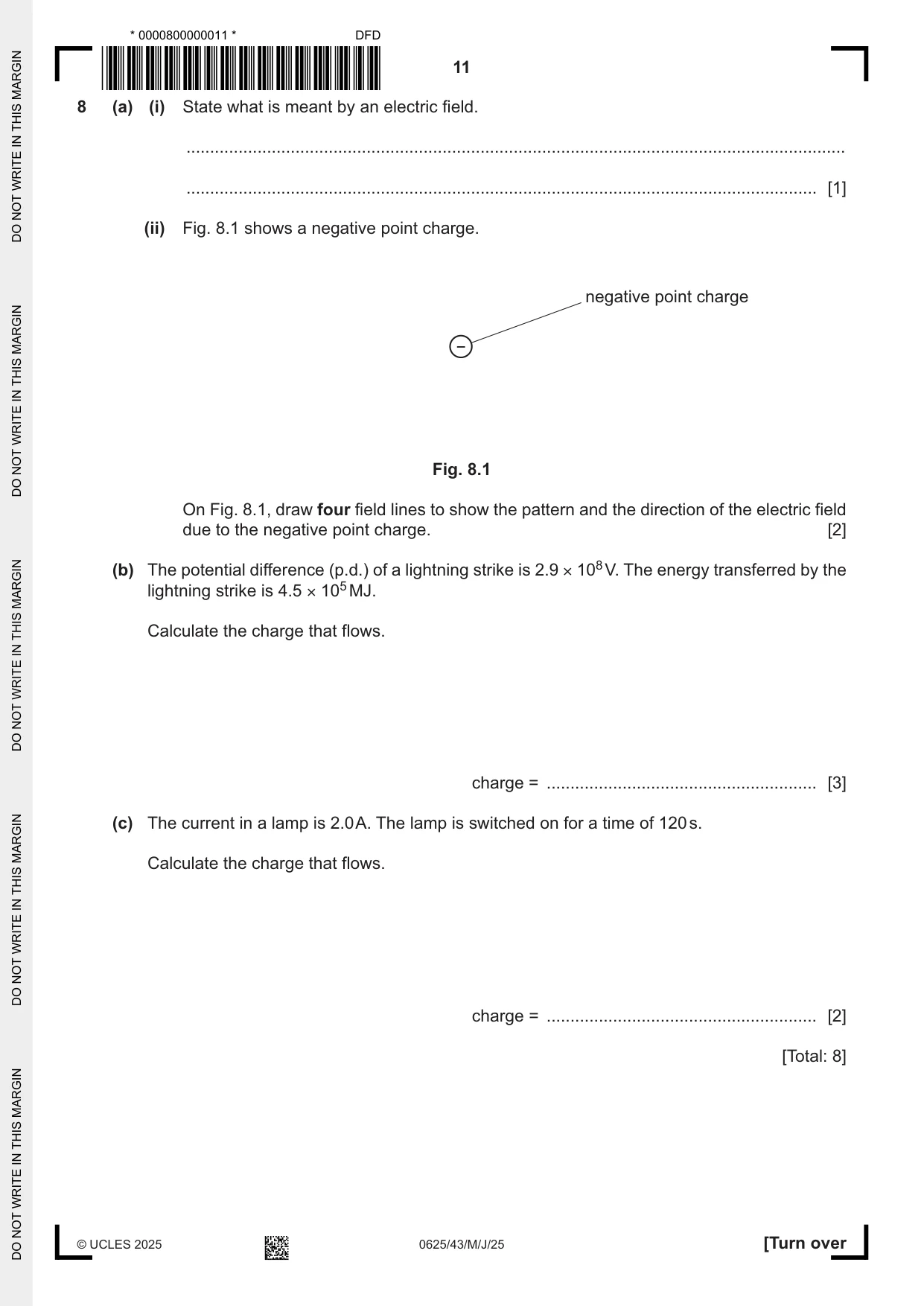 Cambridge IGCSE Physics 0625 2025 May/June Paper 4 · Variant 3 question paper, page 11 of 16