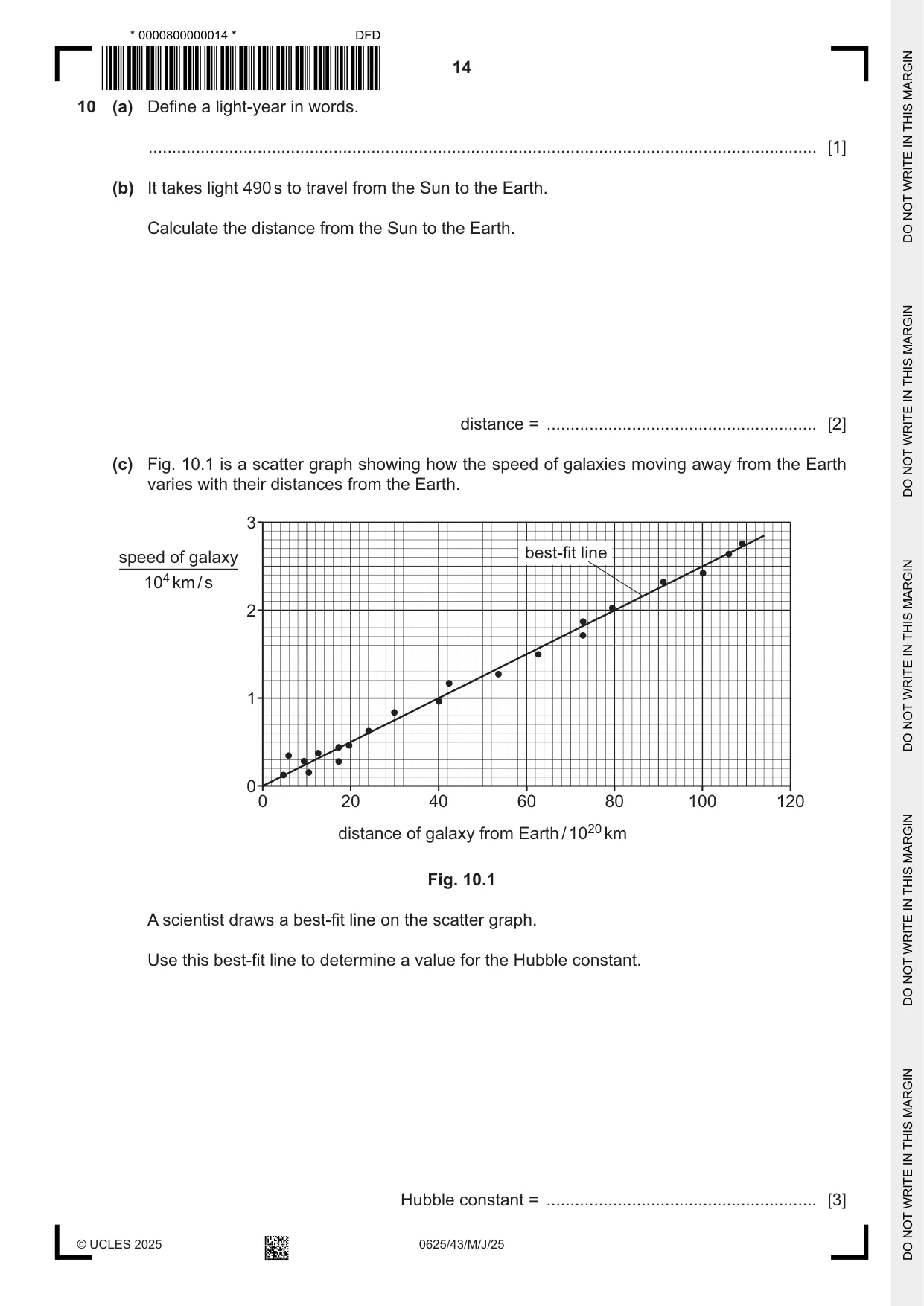 Cambridge IGCSE Physics 0625 2025 May/June Paper 4 · Variant 3 question paper, page 14 of 16