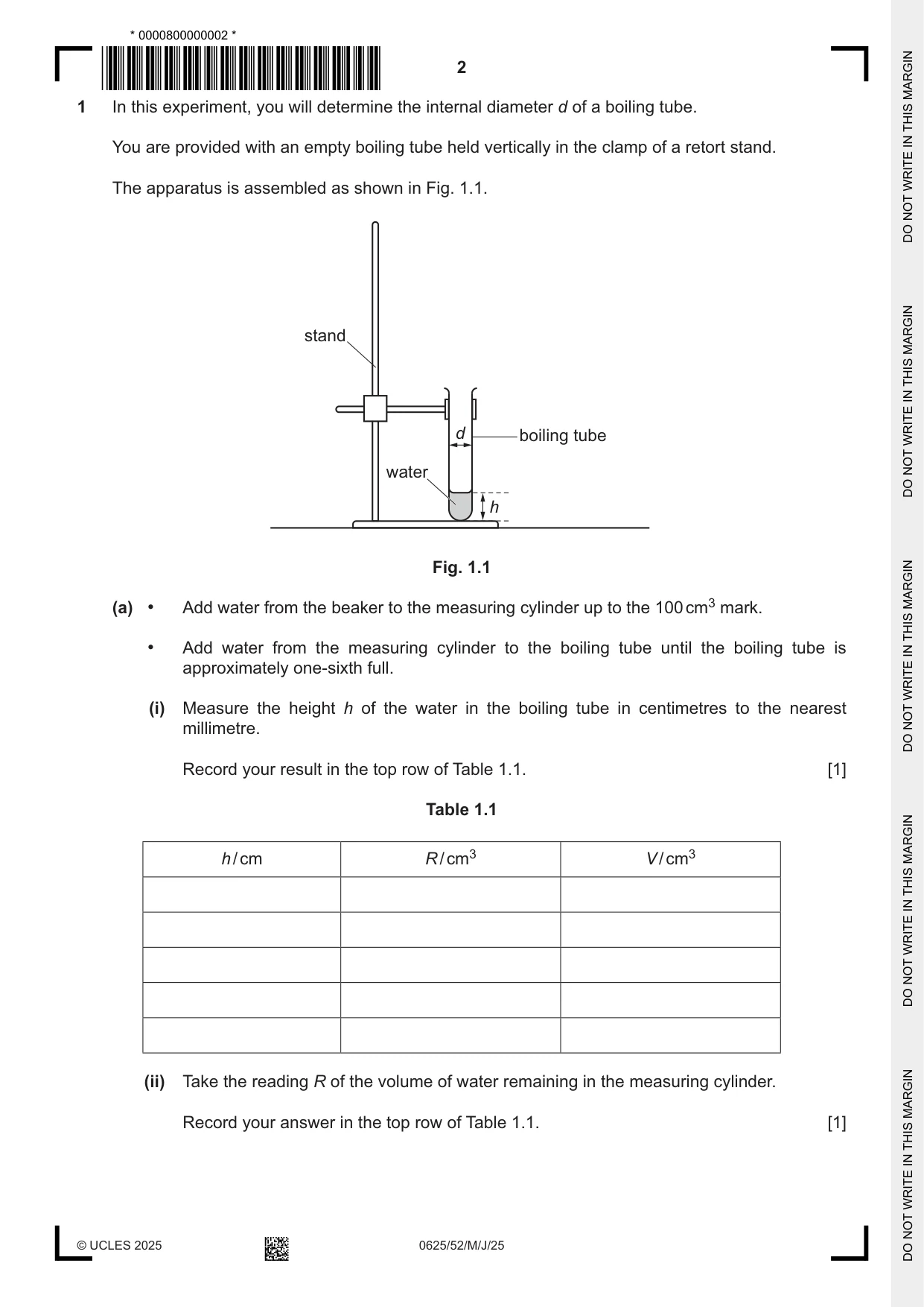 Cambridge IGCSE Physics 0625 2025 May/June Paper 5 · Variant 2 question paper, page 2 of 16