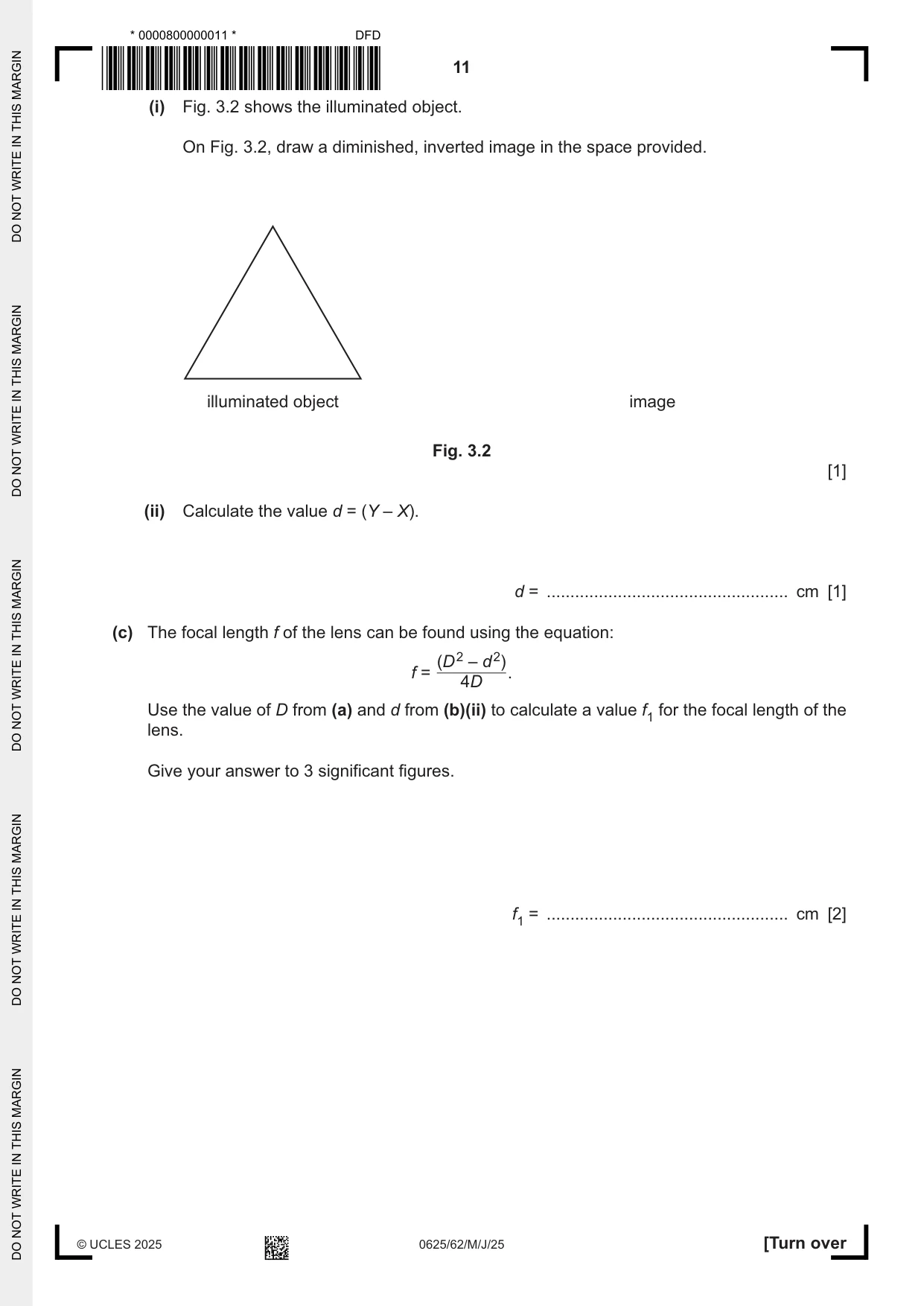 Cambridge IGCSE Physics 0625 2025 May/June Paper 6 · Variant 2 question paper, page 11 of 16