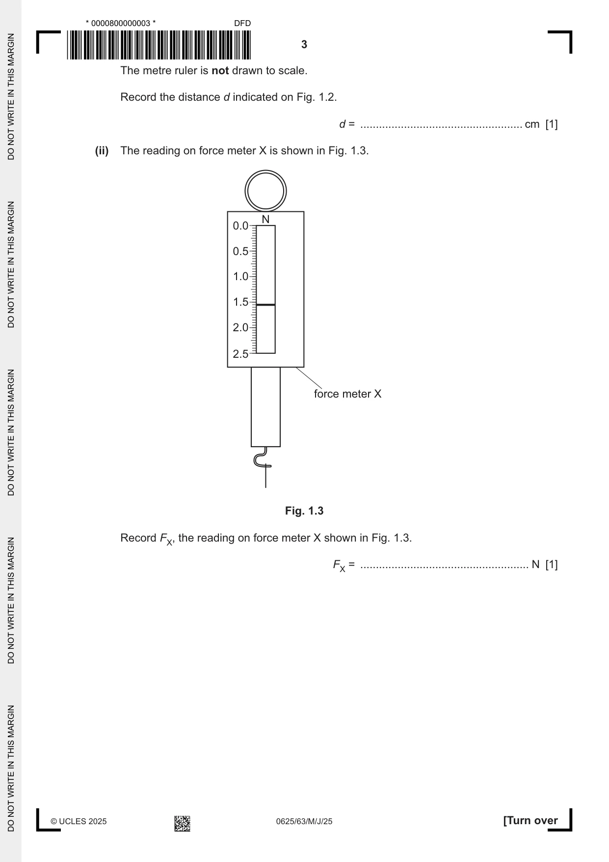 Cambridge IGCSE Physics 0625 2025 May/June Paper 6 · Variant 3 question paper, page 3 of 16
