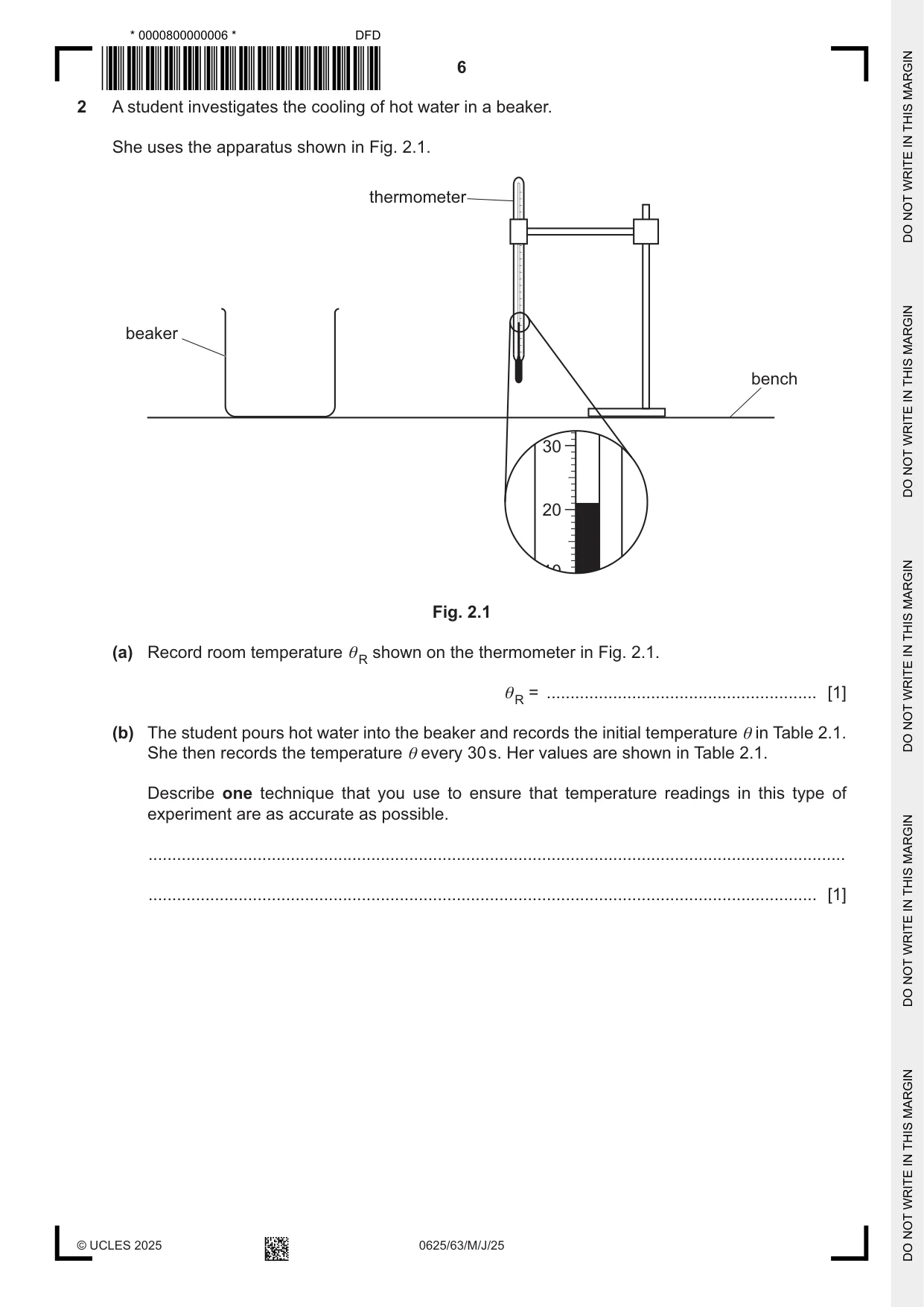 Cambridge IGCSE Physics 0625 2025 May/June Paper 6 · Variant 3 question paper, page 6 of 16