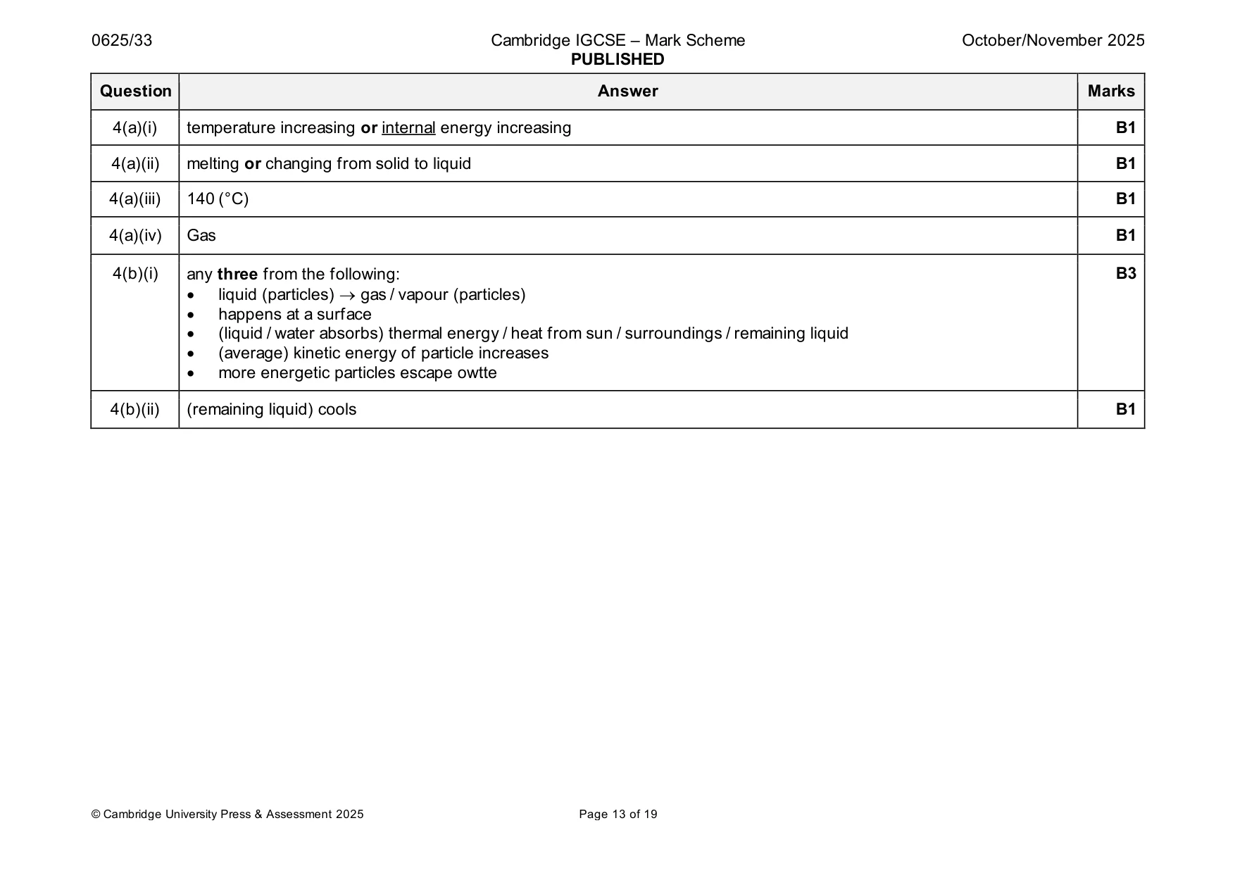 Mark scheme, page 13 of 19