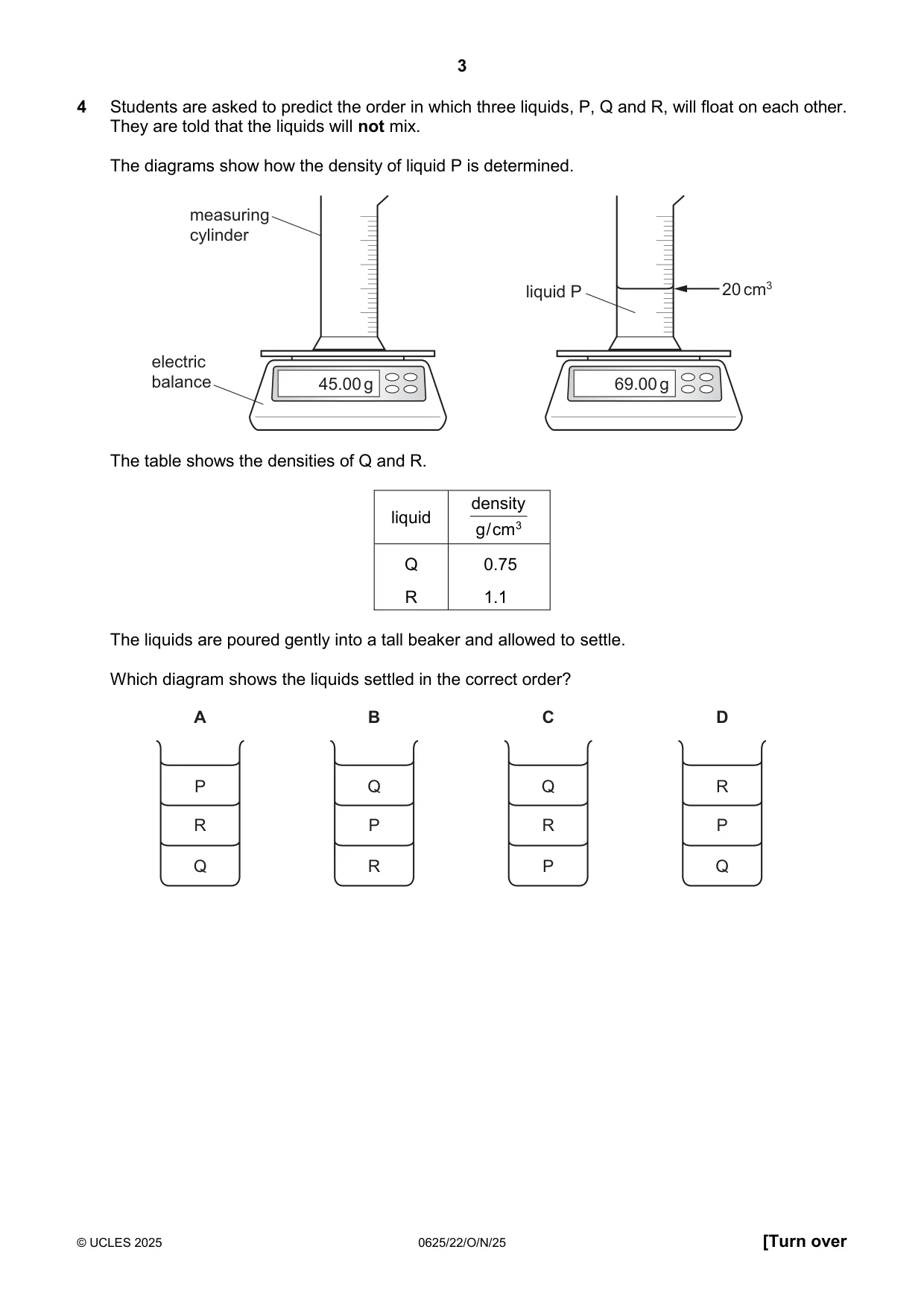 Cambridge IGCSE Physics 0625 2025 Oct/Nov Paper 2 · Variant 2 question paper, page 3 of 16