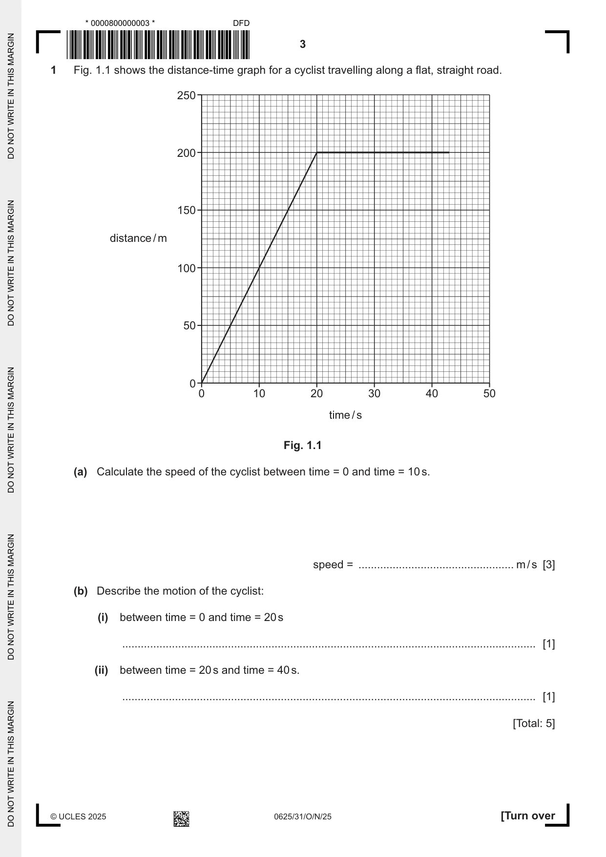 Cambridge IGCSE Physics 0625 2025 Oct/Nov Paper 3 · Variant 1 question paper, page 3 of 16