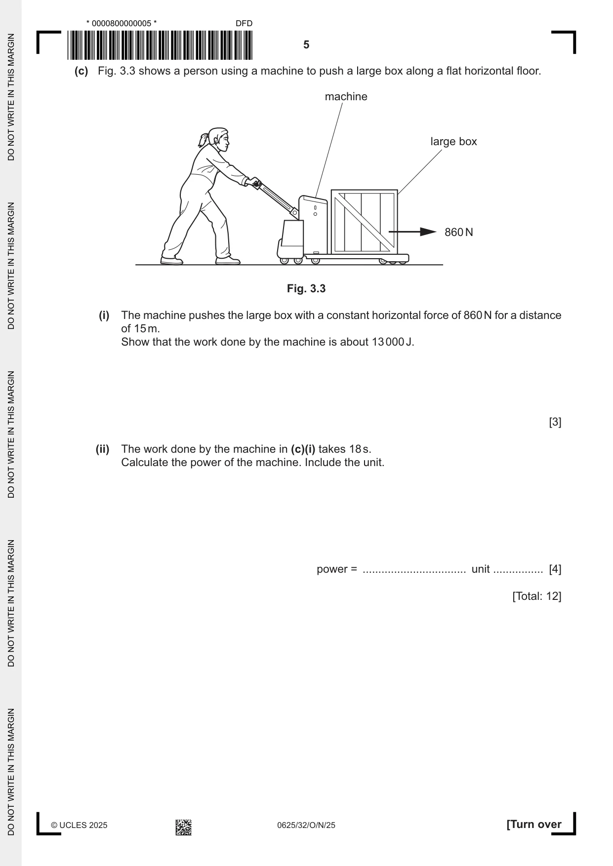 Cambridge IGCSE Physics 0625 2025 Oct/Nov Paper 3 · Variant 2 question paper, page 5 of 16