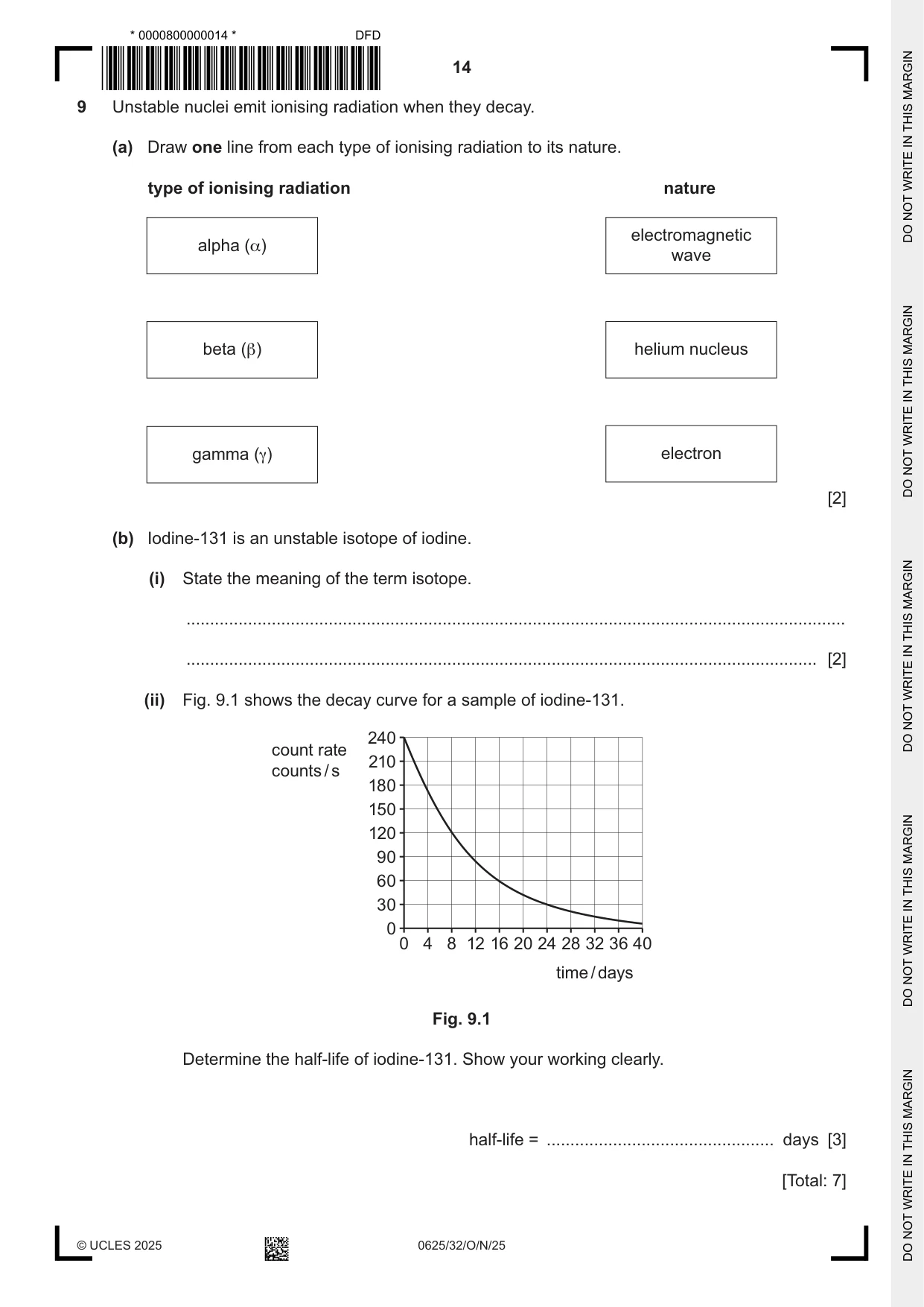 Cambridge IGCSE Physics 0625 2025 Oct/Nov Paper 3 · Variant 2 question paper, page 14 of 16