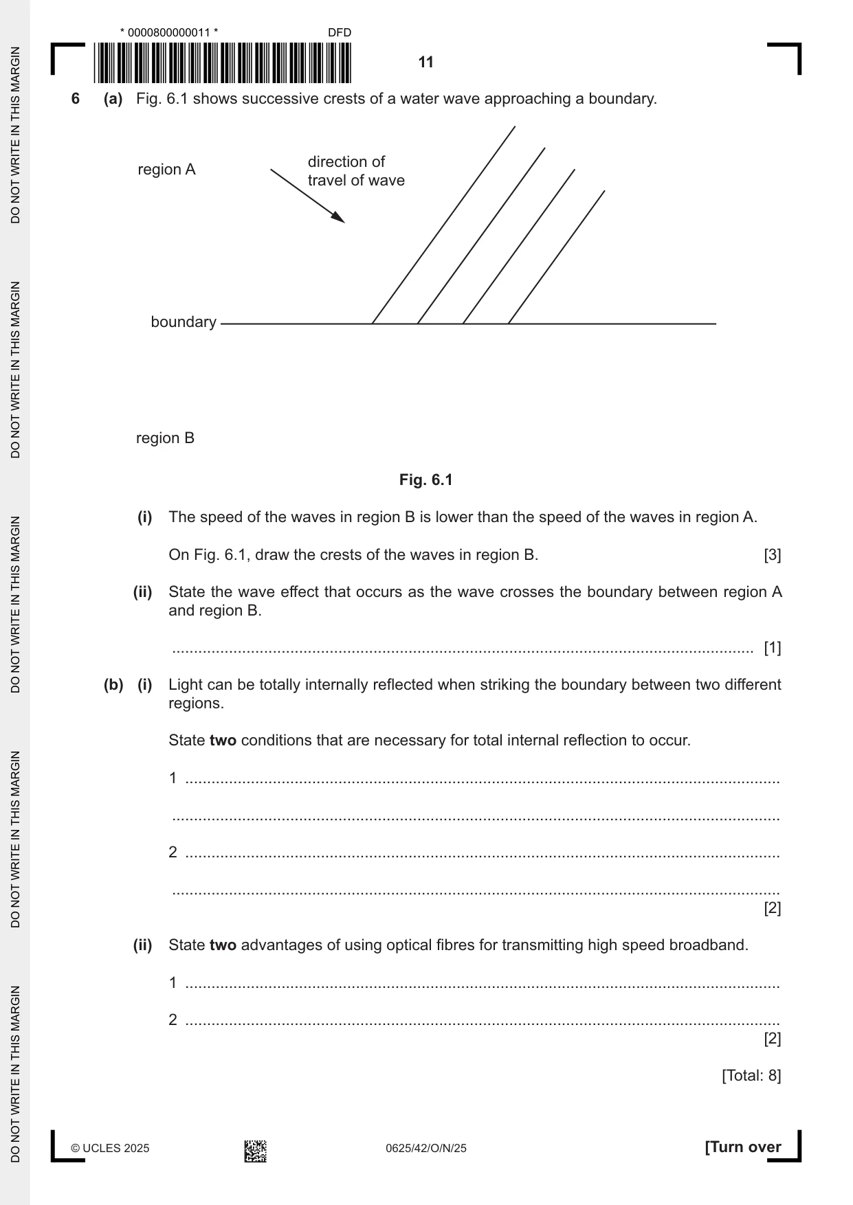 Cambridge IGCSE Physics 0625 2025 Oct/Nov Paper 4 · Variant 2 question paper, page 11 of 20