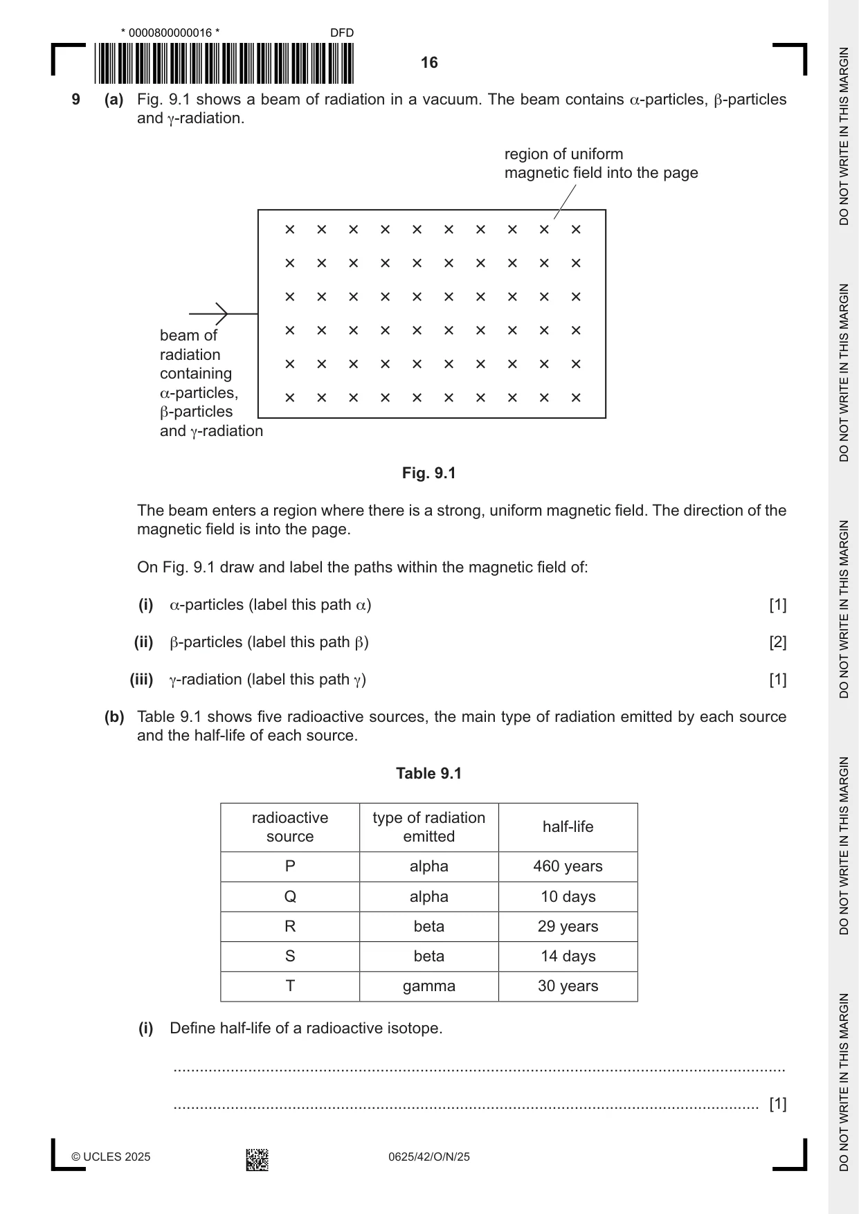 Cambridge IGCSE Physics 0625 2025 Oct/Nov Paper 4 · Variant 2 question paper, page 16 of 20